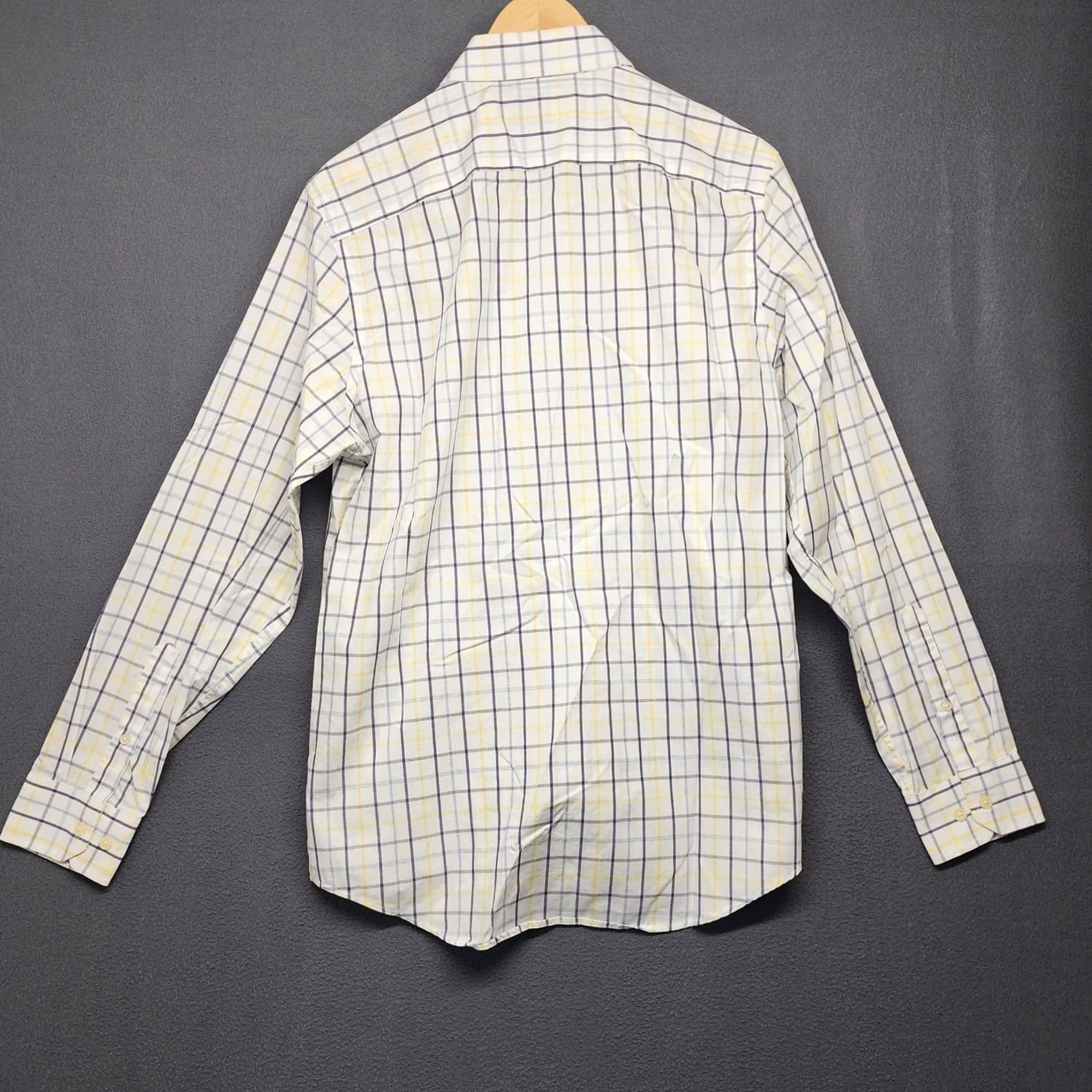 Banana Republic Banana Republic Shirt Mens Medium Slim Fit 15-15.5 33-34 Windowpane Plaid Easter Size US M / EU 48-50 / 2 - 2 Thumbnail