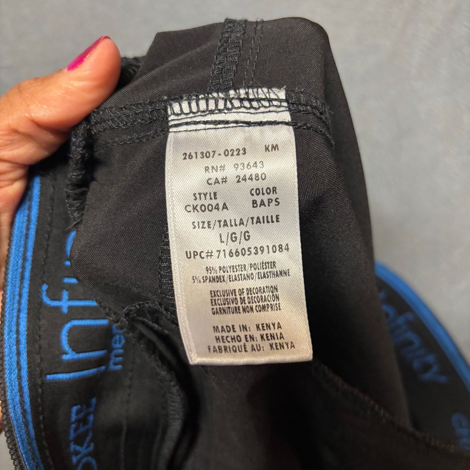 Cherokee Cherokee Infinity Men’s Black Scrub Joggers L Cargo Stretch Size US 34 / EU 50 - 11 Thumbnail