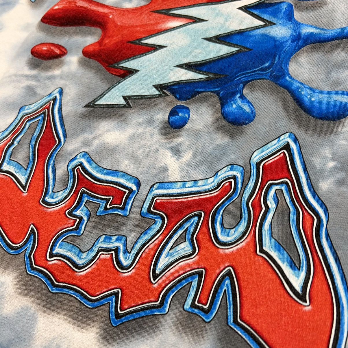 Band Tees × Grateful Dead × Vintage VTG Grateful Dead Tee Shirt Blue Melt Your Face Tye Dye GDP Size US L / EU 52-54 / 3 - 15 Thumbnail