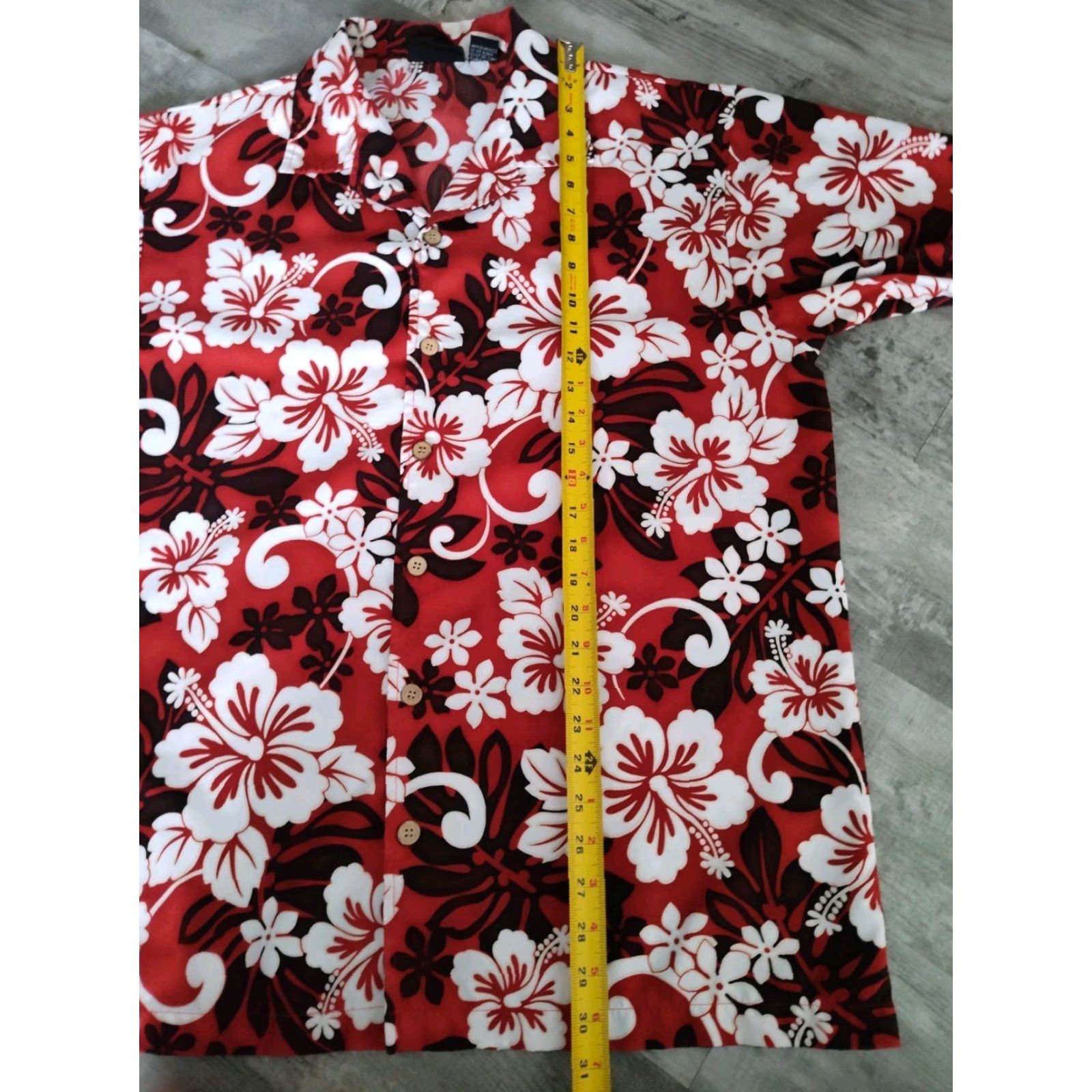 Vintage Vintage ODO Red Hibiscus Floral Hawaiian Short Sleeve Button Up Shirt Men's Sz L Size US L / EU 52-54 / 3 - 7 Thumbnail