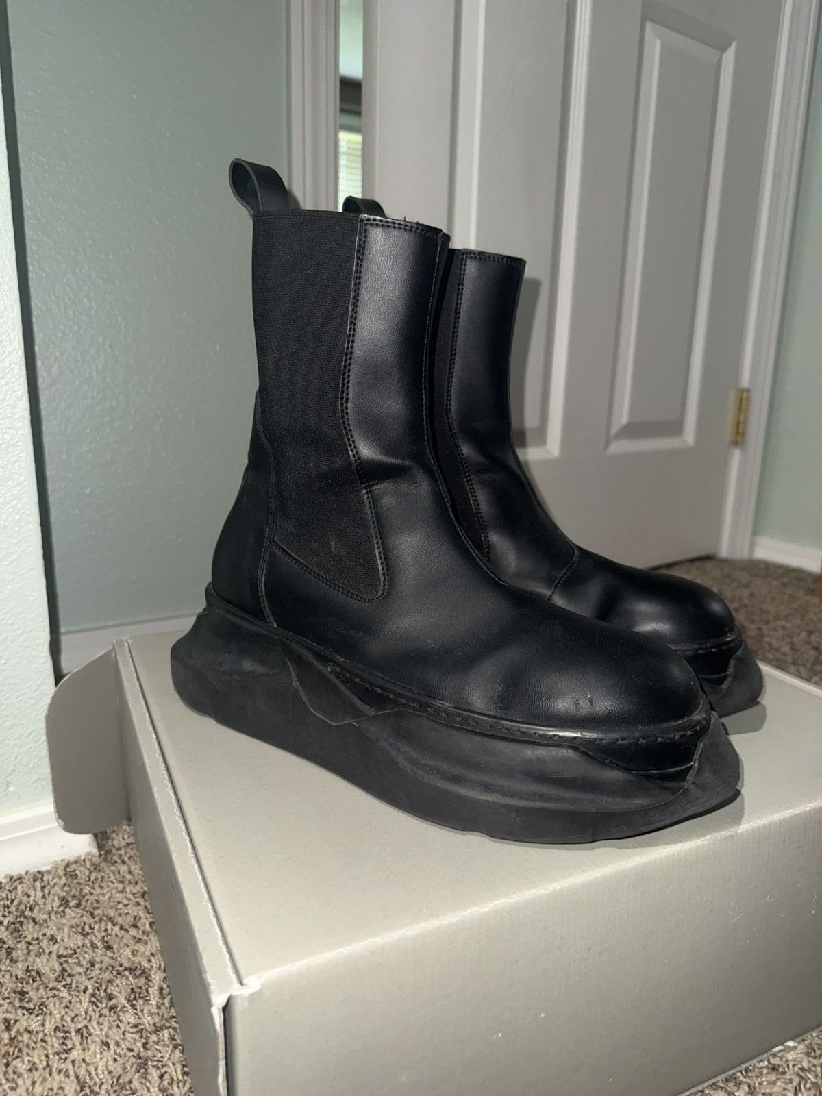 Rick Owens Rick Owens DRKSHDW Abstract Beatle Boots | Grailed