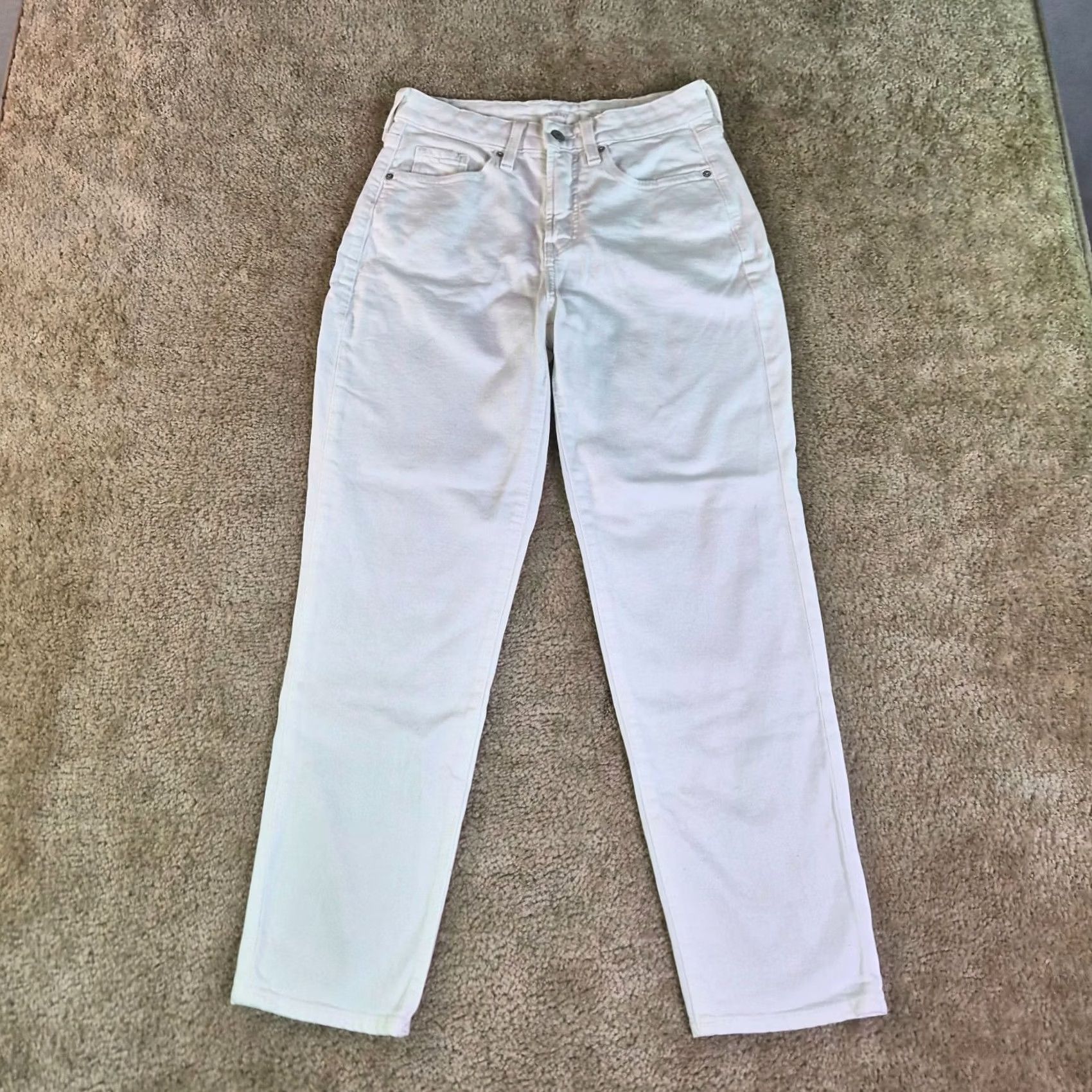 Old Navy Old Navy Womens Jeans White OG Straight High Rise Secret Smooth Pockets Size 2 Size 36" / US 14 / IT 50 - 2 Thumbnail