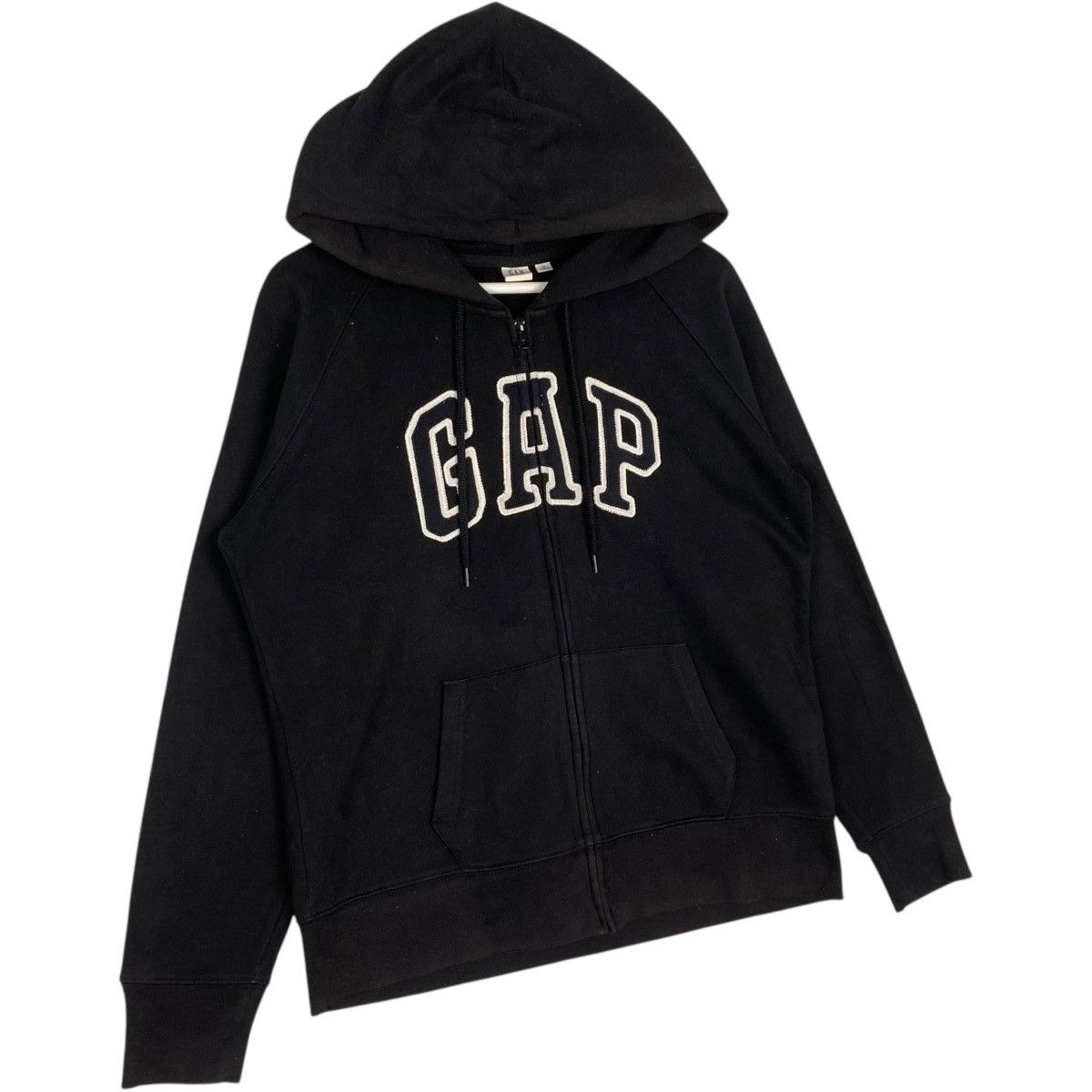 Gap Vintage GAP Full Zipper Hoodie Sweater Black Big Logo Size US L / EU 52-54 / 3 - 3 Thumbnail