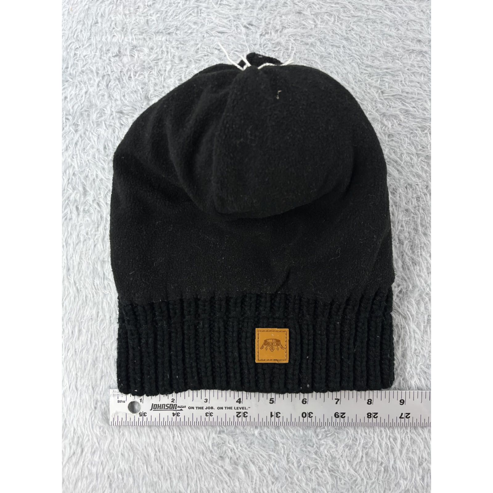 Vintage Panache Beanie Toque Womens One Size Black Cable Knit Acrylic Poly Lined Ski Pom Beanie Size ONE SIZE - 6 Thumbnail