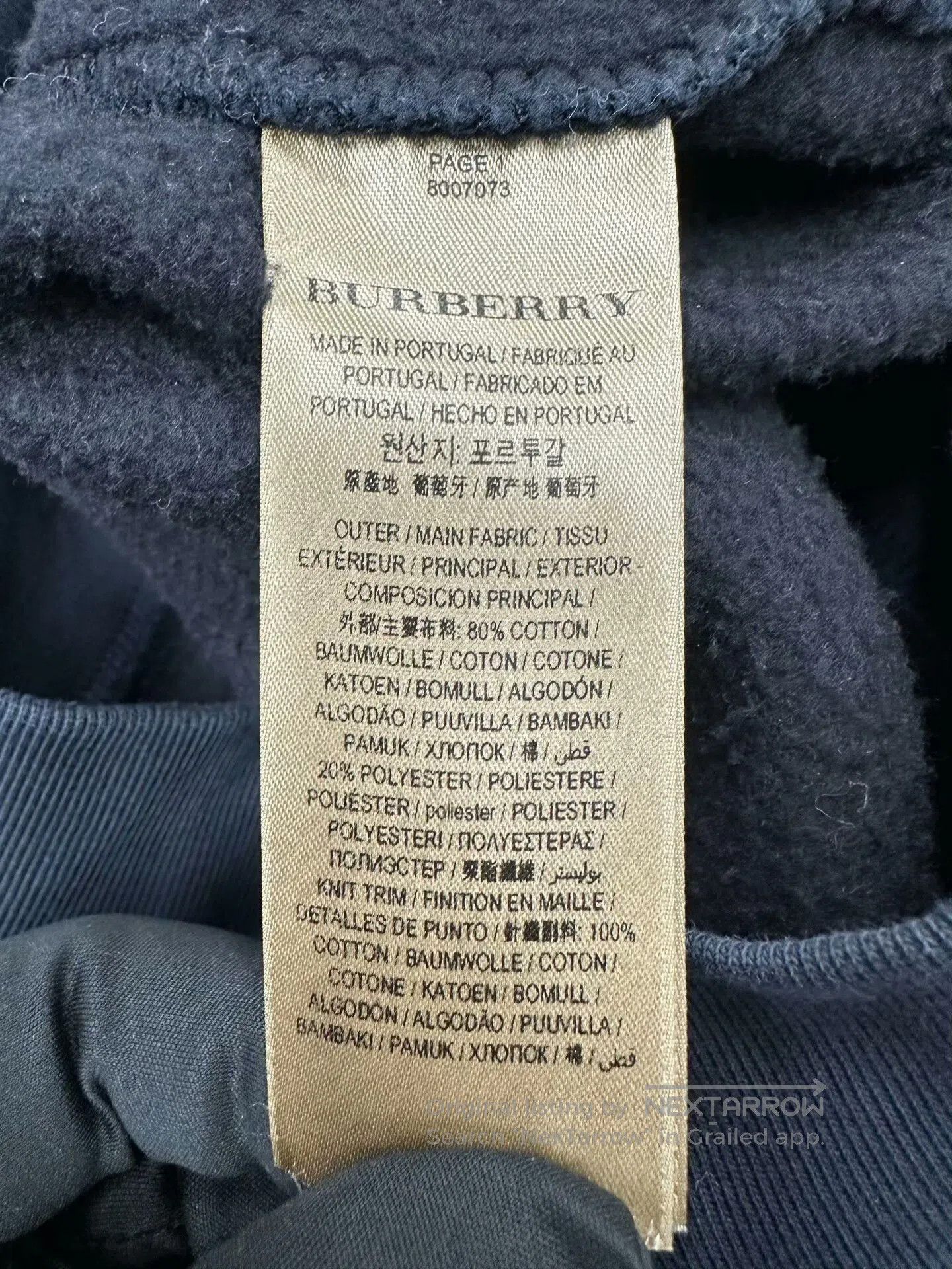 Burberry Burberry Blue Embroidered Logo Sweatshirt. Size US S / EU 44-46 / 1 - 4 Thumbnail