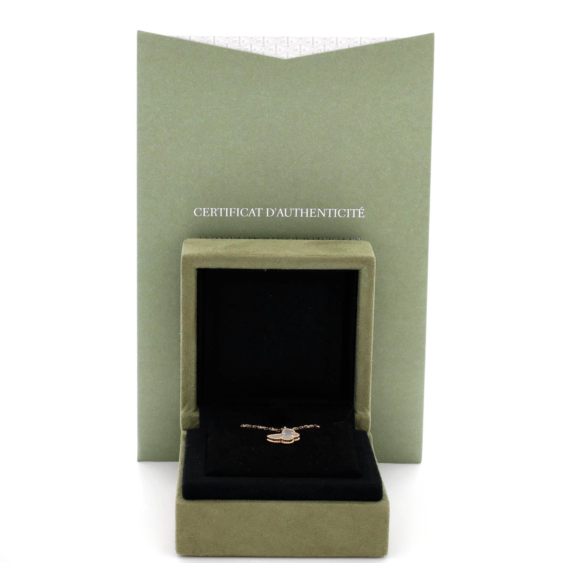 Van Cleef & Arpels Sweet Alhambra Butterfly Pendant Necklace 18K Yellow Gold an Size ONE SIZE - 1 Thumbnail