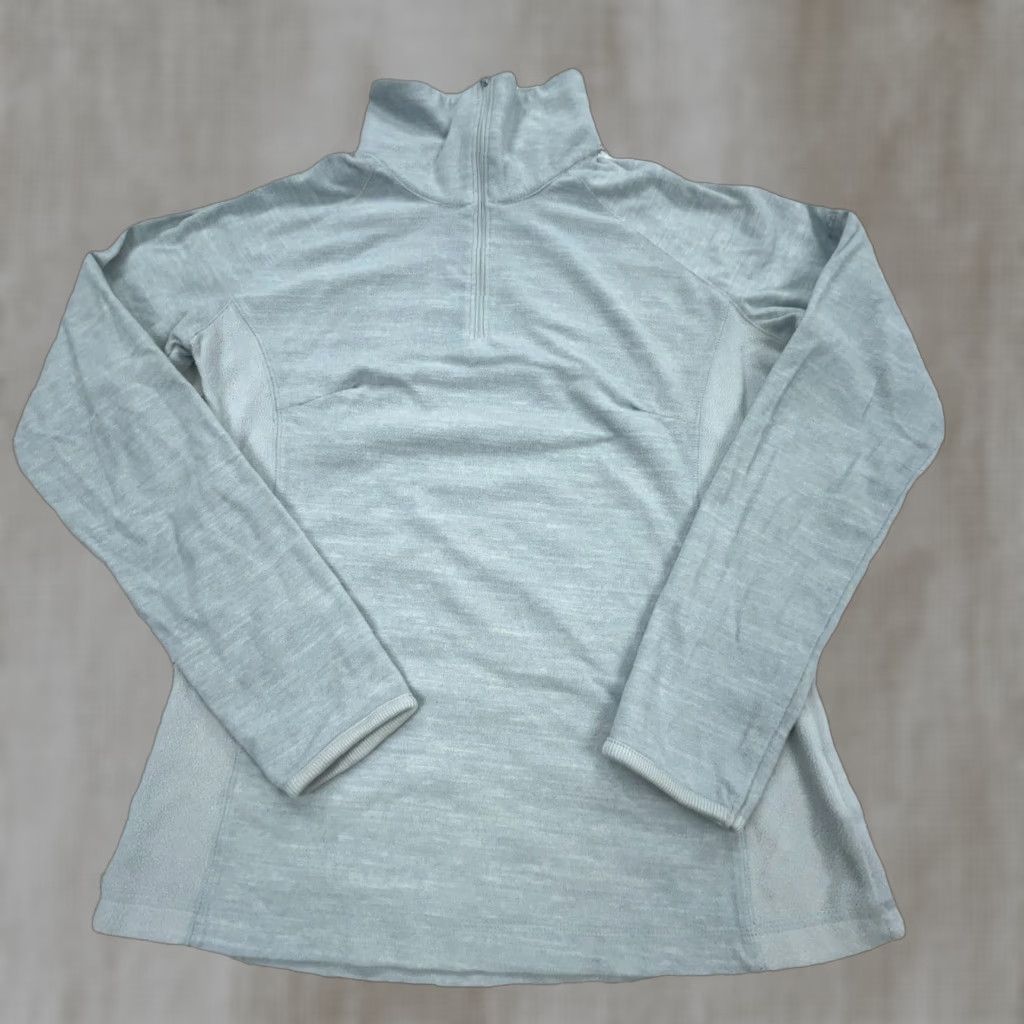Layer 8 Columbia Sweater Women S Gray Fleece 1/4 Zip Lightweight Regular Fit Mock Neck Raglan Sleeve Pockets All Seasons Casual Travel Winter Fall Spring Size S / US 4 / IT 40 - 1 Thumbnail