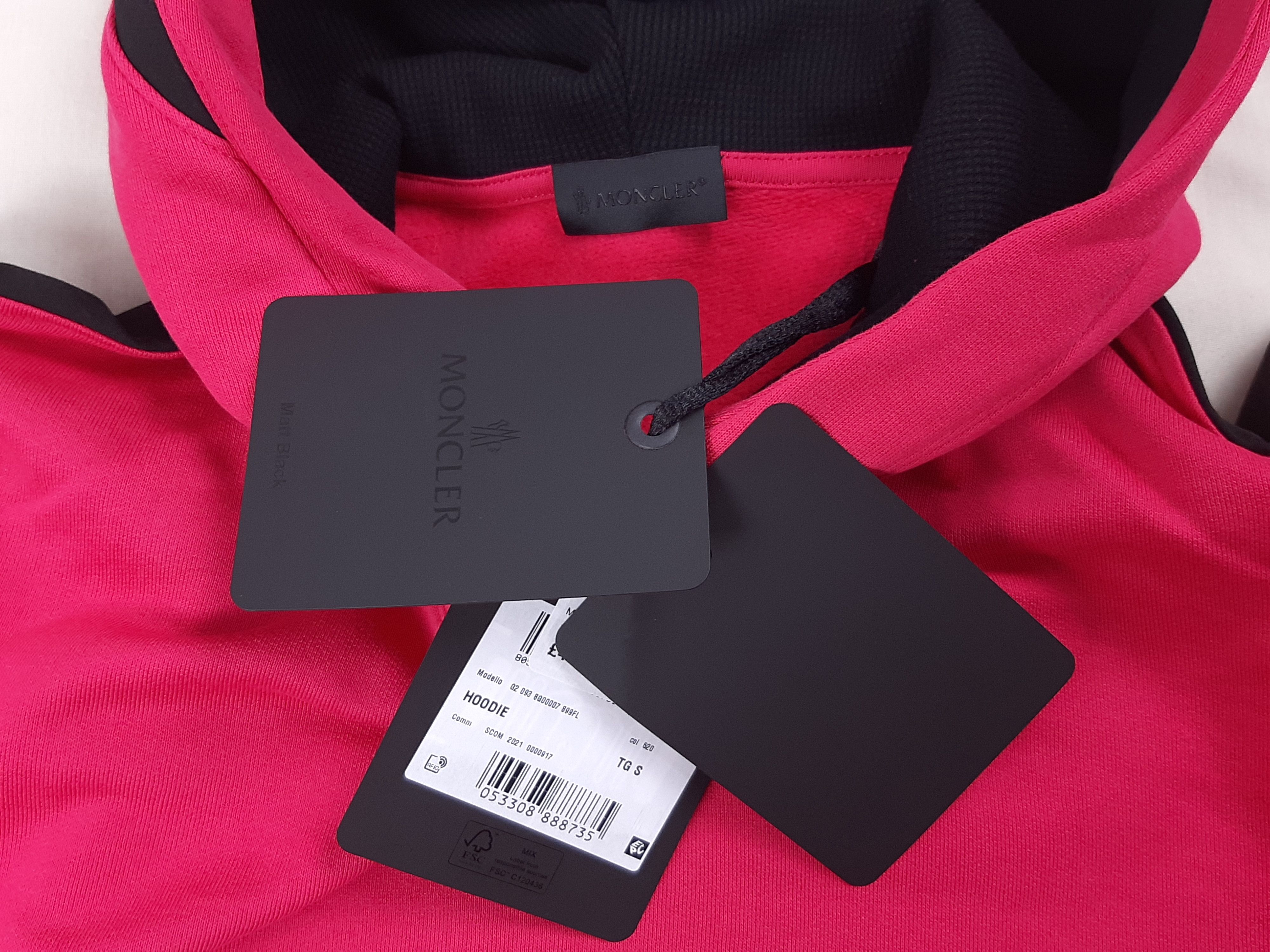 Moncler Moncler Hoodie Pink Black Women's Size S Size S / US 4 / IT 40 - 9 Thumbnail