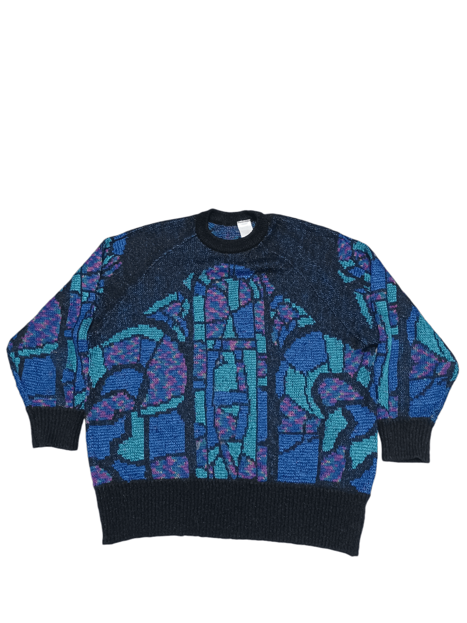 Other FIRE ABSTRACT VINTAGE 90S OLDMONEY SWEATER Size US L / EU 52-54 / 3 - 1 Thumbnail
