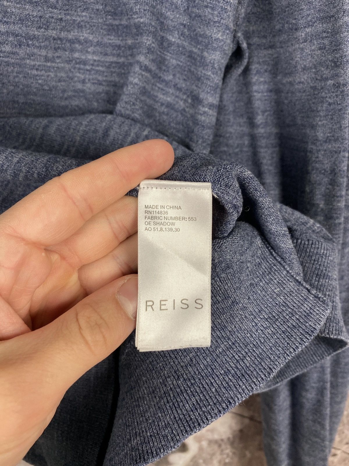 Designer Men’s Reiss Shirt Long Sleeve Pullover Size XL Size US XL / EU 56 / 4 - 6 Thumbnail