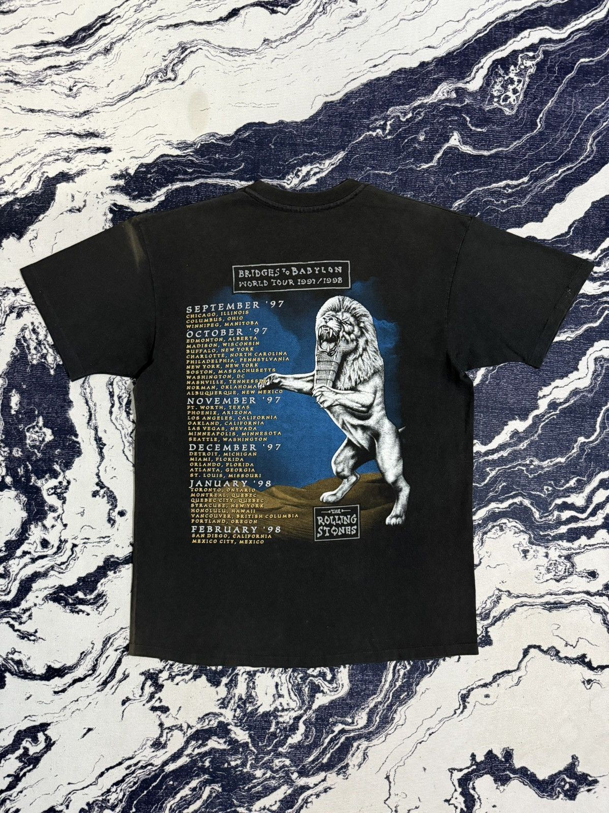 Band Tees Vintage rolling stones bridges to babylon world tour tshirt Size US XL / EU 56 / 4 - 14 Thumbnail