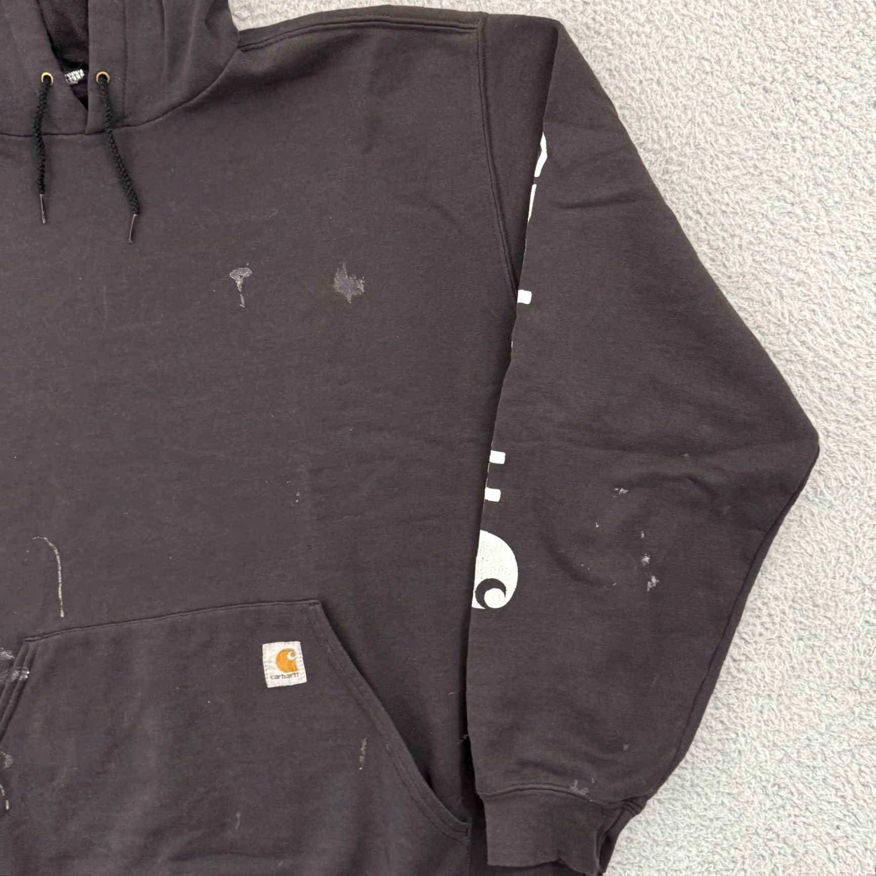 Carhartt Carhartt Sweatshirt Mens 2XL Hoodie Loose Original Fit Heavy Fleece Workwear Brown Cotton Logo Embroidered Pullover Hooded Fall Winter 2XL Mens Size US XXL / EU 58 / 5 - 5 Thumbnail