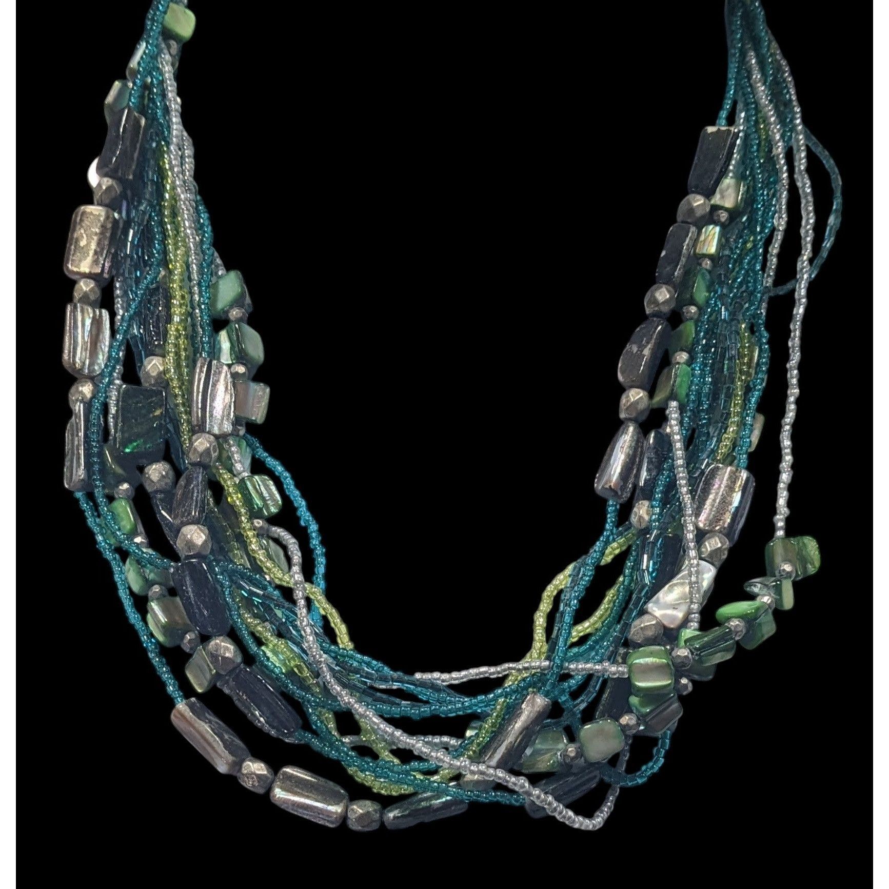 Coldwater Creek Coldwater Creek Mermaidcore Green And Blue Glass And Shell L Size ONE SIZE - 2 Thumbnail