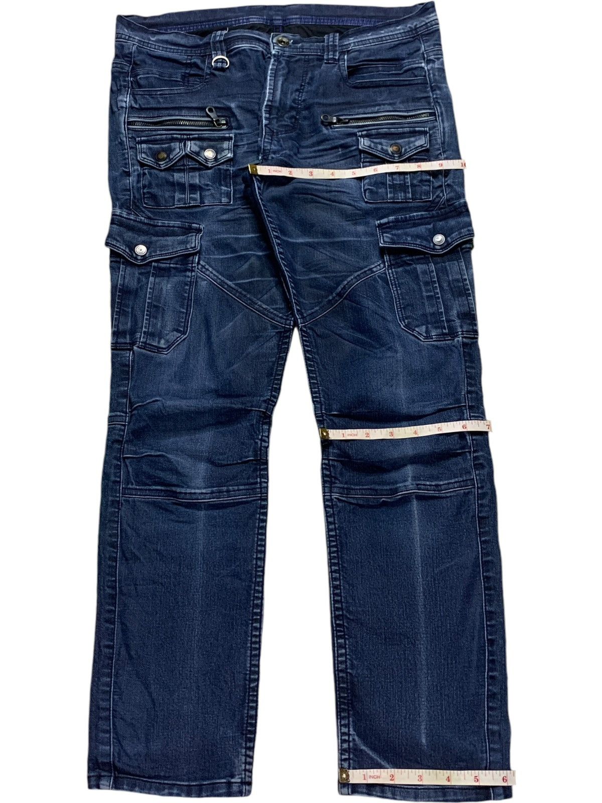 Japanese Brand × Nicole Club Vintage Japanese Nicole Tactical Bondage Cargo Denim Pants Size US 32 / EU 48 - 15 Thumbnail