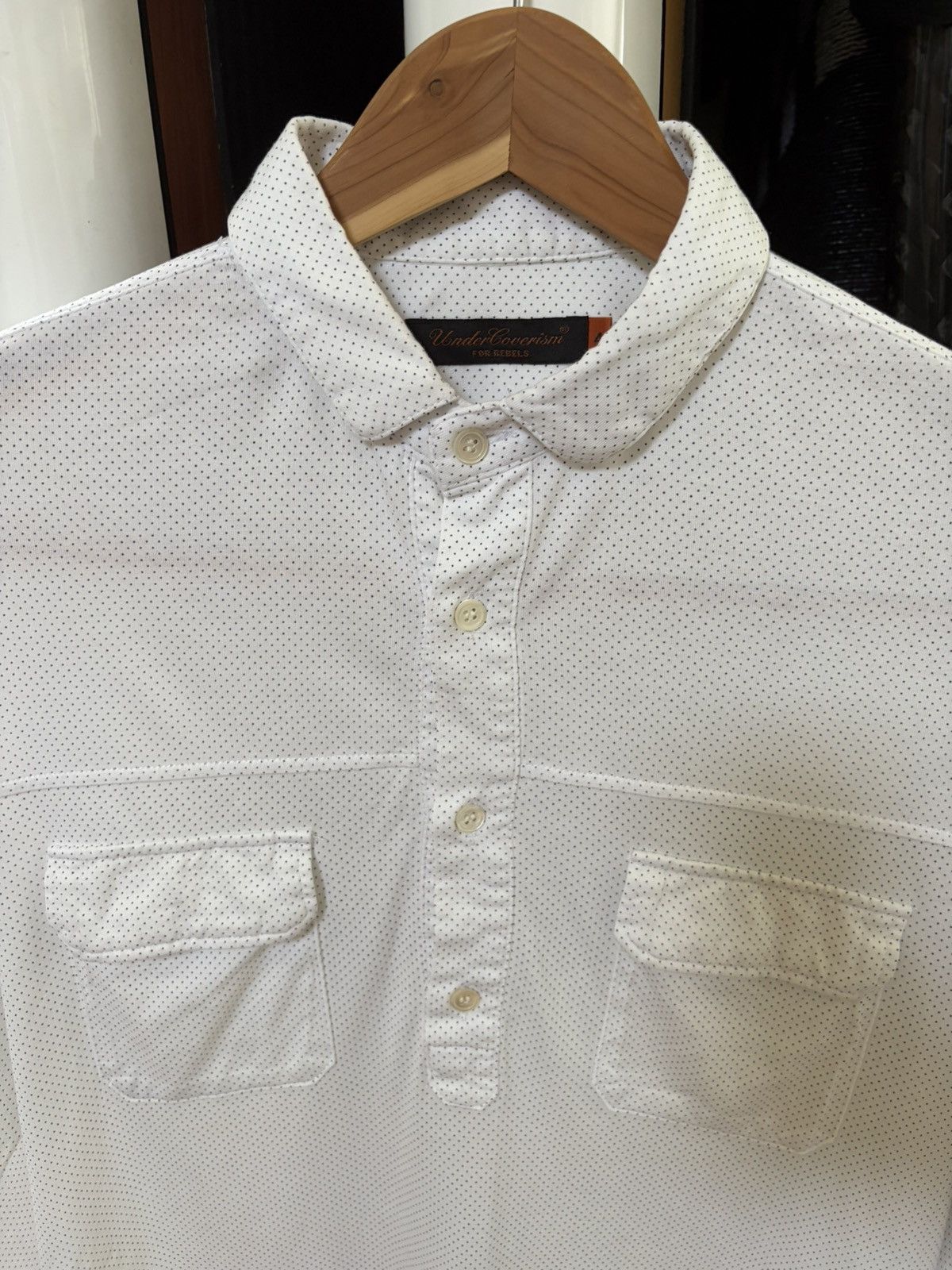 Undercover Undercover AW07 Zipper Sleeve Quarter Button Polo Size US L / EU 52-54 / 3 - 5 Thumbnail