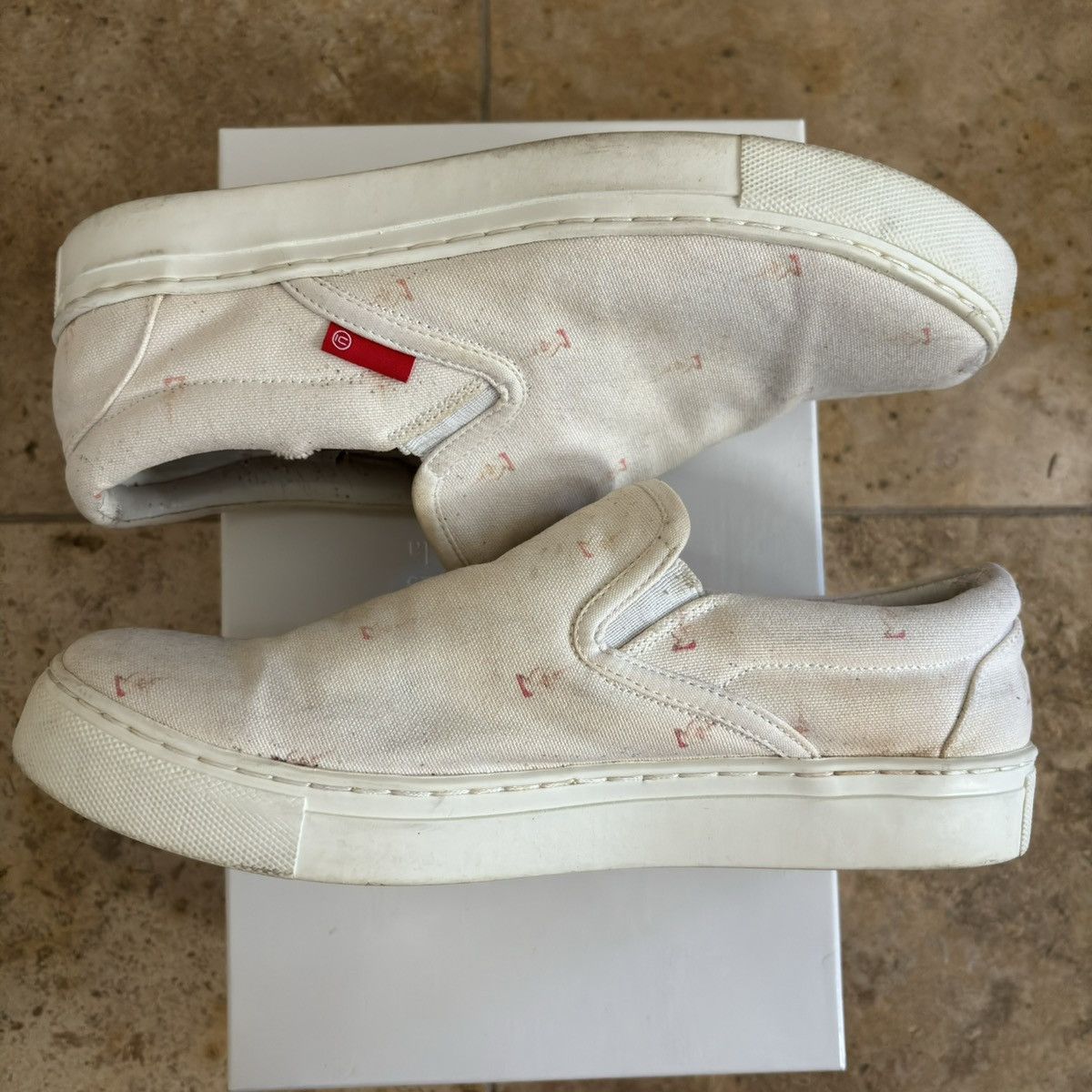 Undercover 2000s middle finger pattern canvas slip on sneakers Japan Size US 7.5 / IT 37.5 - 6 Thumbnail