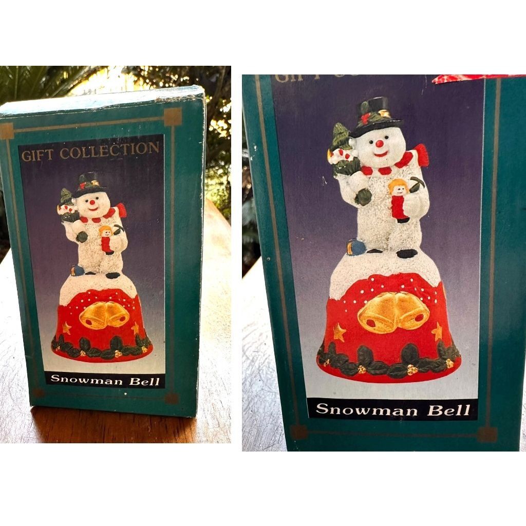 Vintage Vintage Snowman Bell Christmas Figurine Gift Collection Deco Size ONE SIZE - 3 Thumbnail