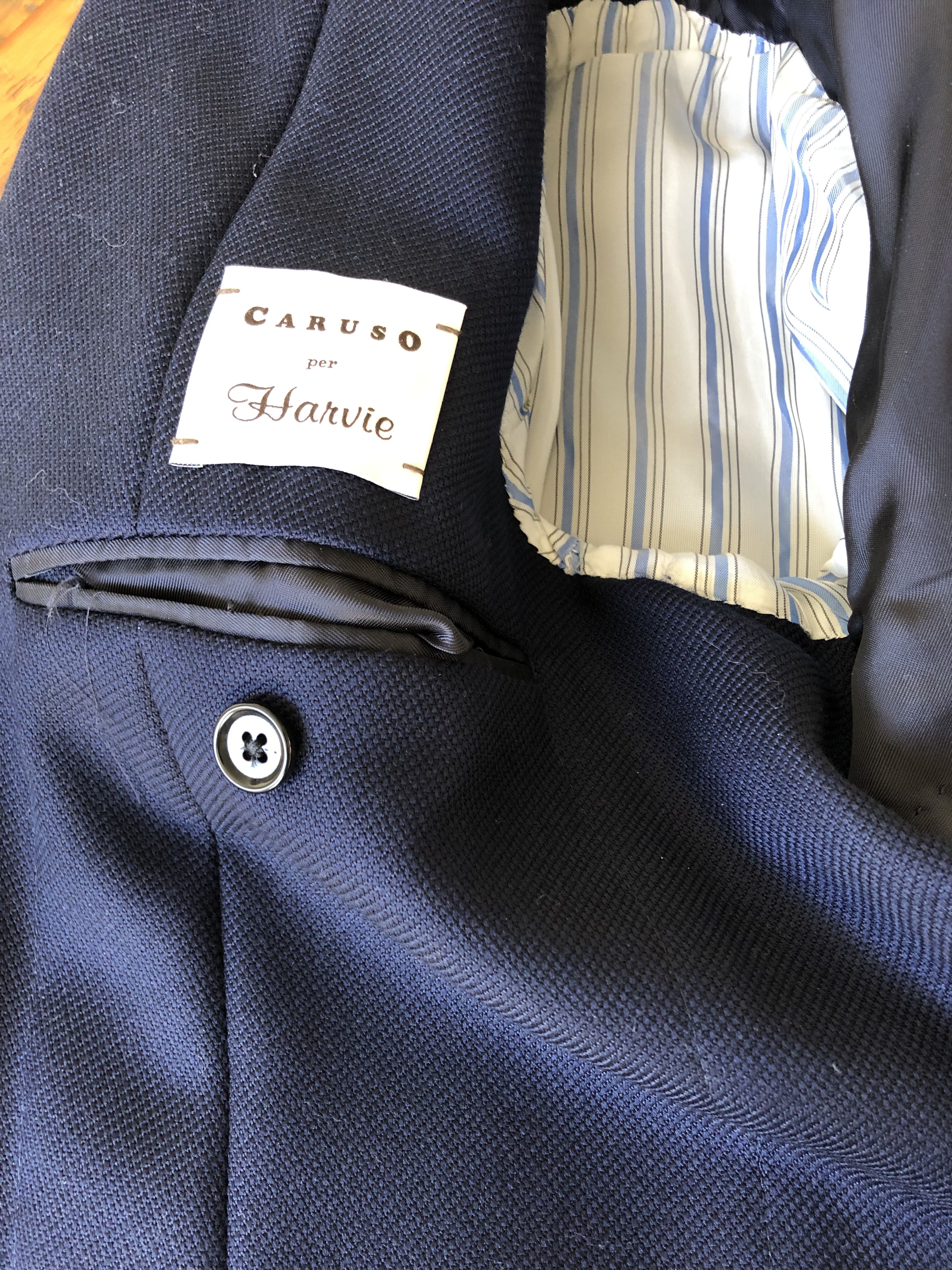 Caruso navy blue Blazer Size 38R - 4 Thumbnail