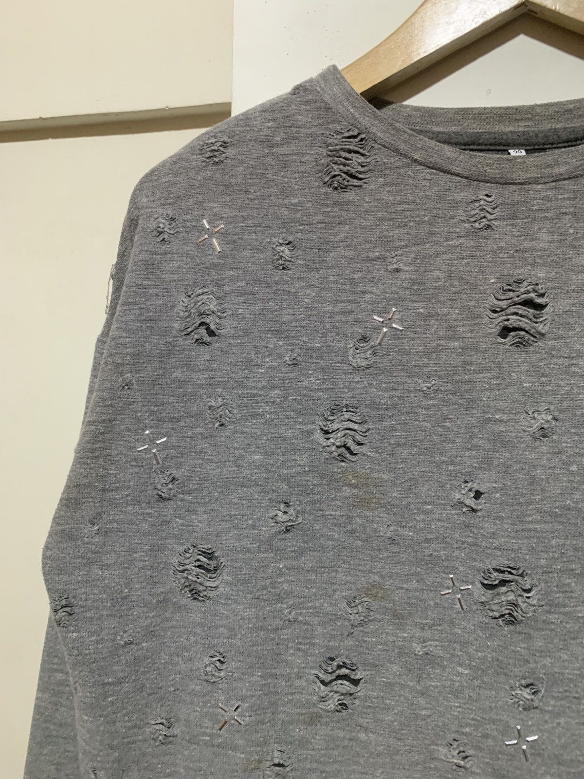 Le Grande Bleu (L.G.B.) Japanese Hype Distressed LGB ISWN Style Longsleeve tee Size US S / EU 44-46 / 1 - 5 Thumbnail