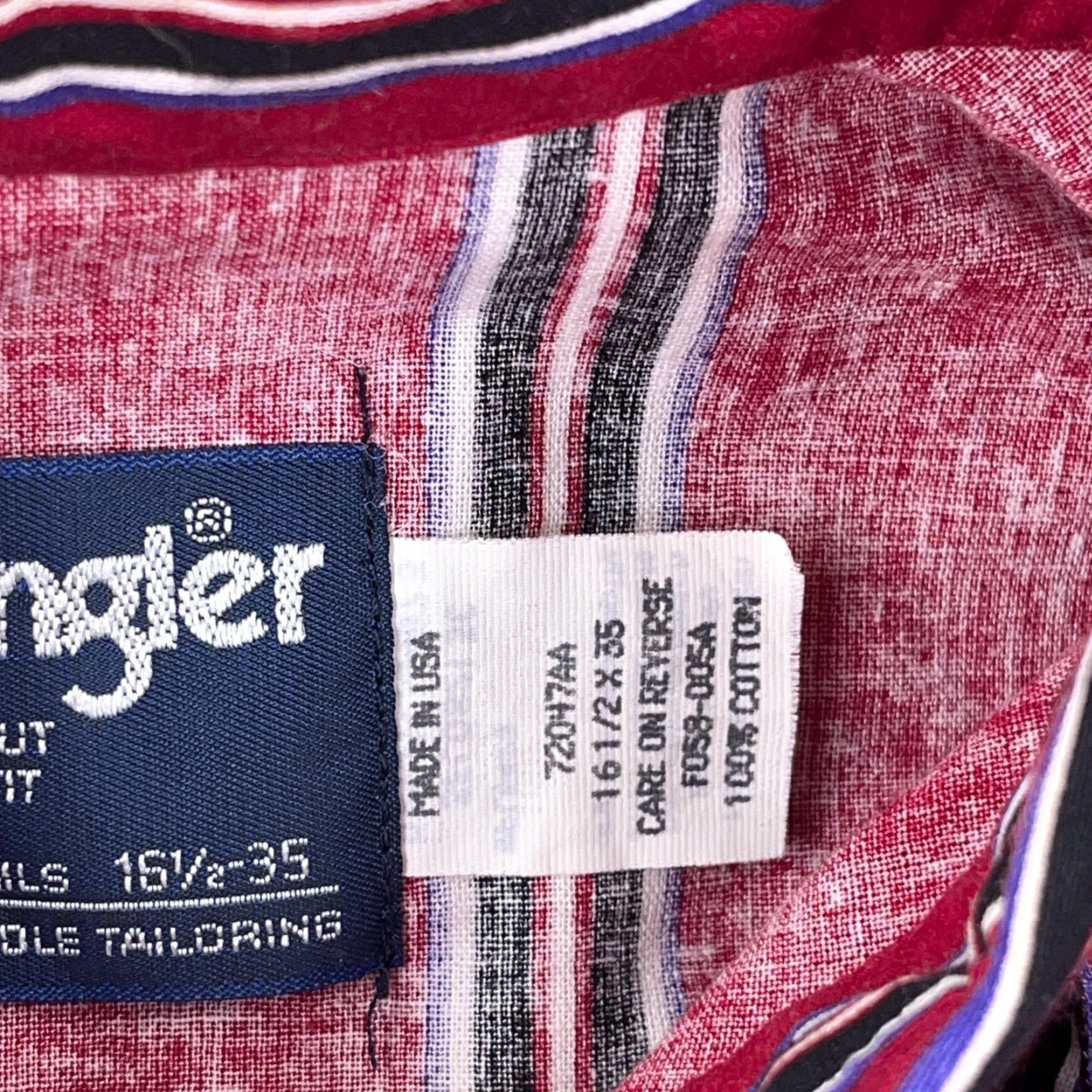 Wrangler VINTAGE Wrangler Western Shirt Men 16.5 Long Sleeve Button Cowboy 90s USA Red Size US L / EU 52-54 / 3 - 4 Thumbnail