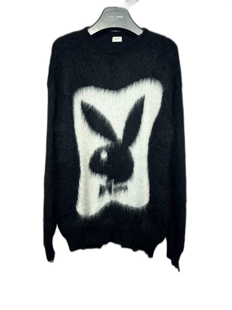 Saint Laurent Paris saint laurent playboy graphic black sweater Size US S / EU 44-46 / 1 - 1 Thumbnail