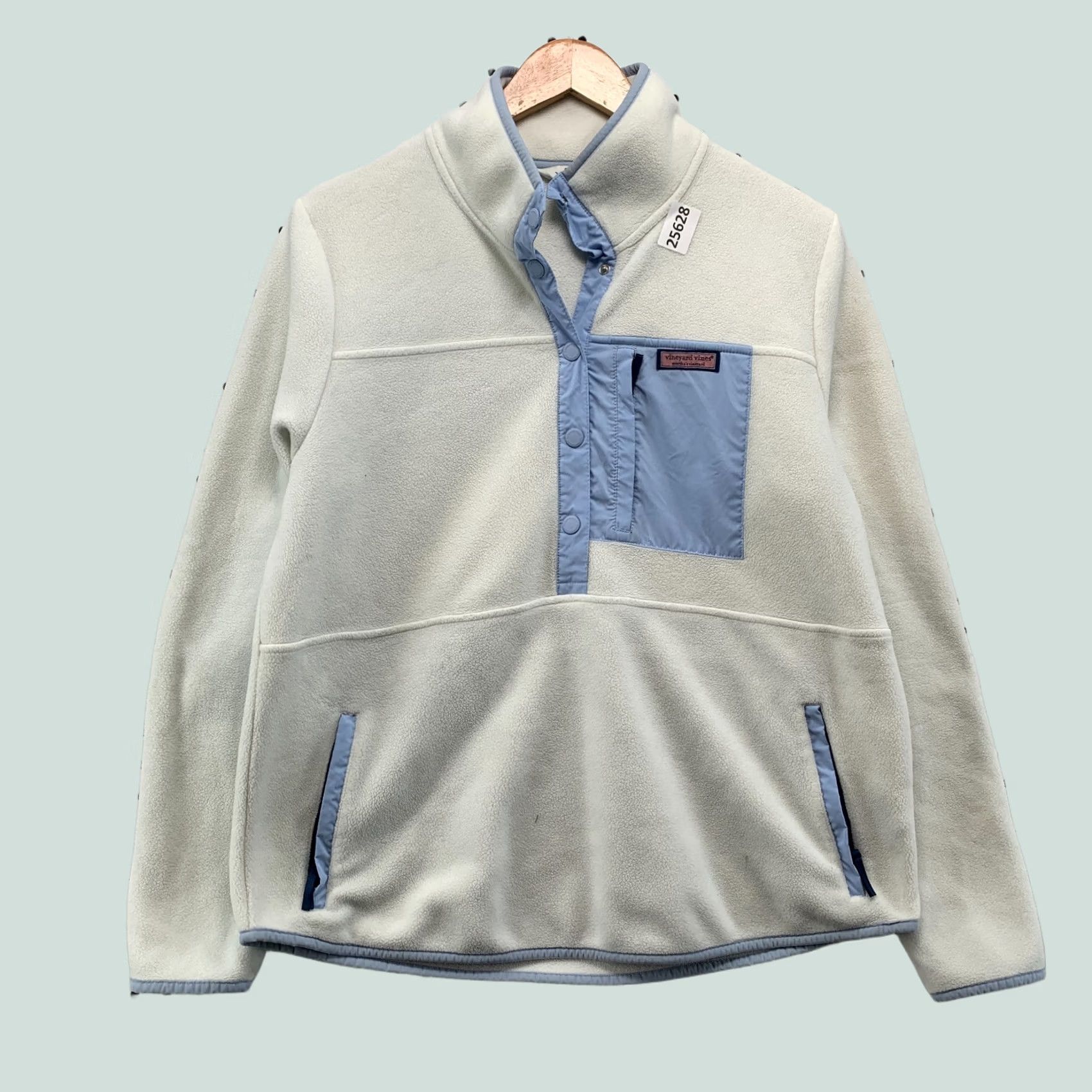Vineyard Vines Vineyard Vines Polar Fleece SnapPlacket Pullover White Womens Large 22x26.5 Size L / US 10 / IT 46 - 1 Thumbnail