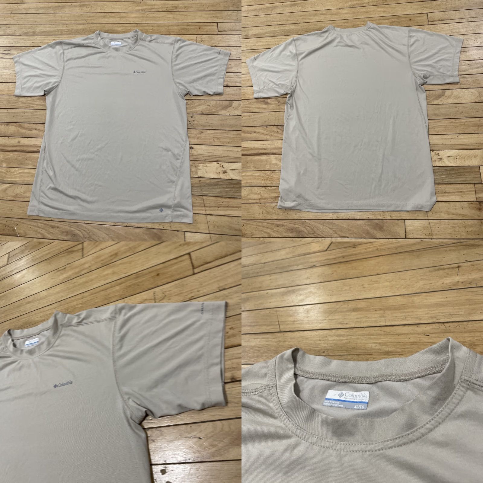 Vintage VINTAGE? No. Columbia Titanium Active Shirt Men XL Light Tan Brown Short Sleeve Gym Sport Run Size US XL / EU 56 / 4 - 9 Thumbnail