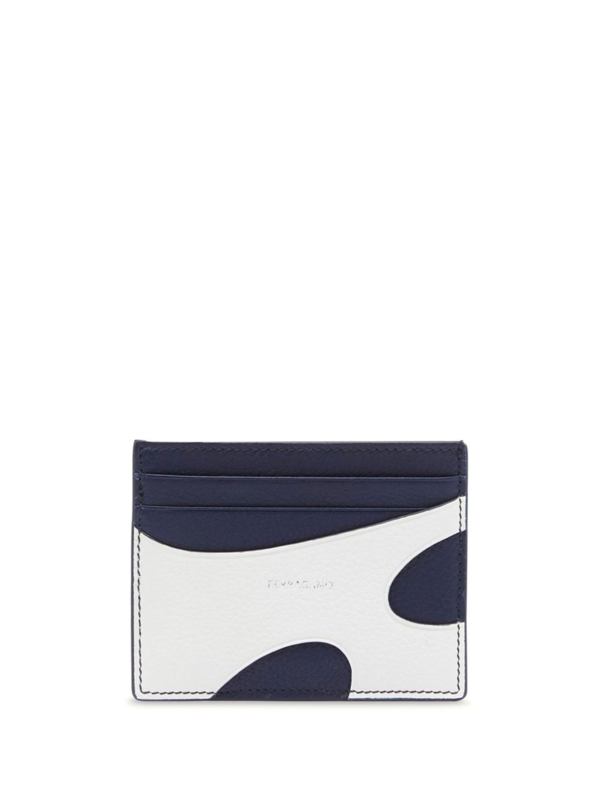Salvatore Ferragamo o1s1rm0924 Size: OS / Cut Out leather Wallet in Blue/White Size ONE SIZE - 1 Thumbnail