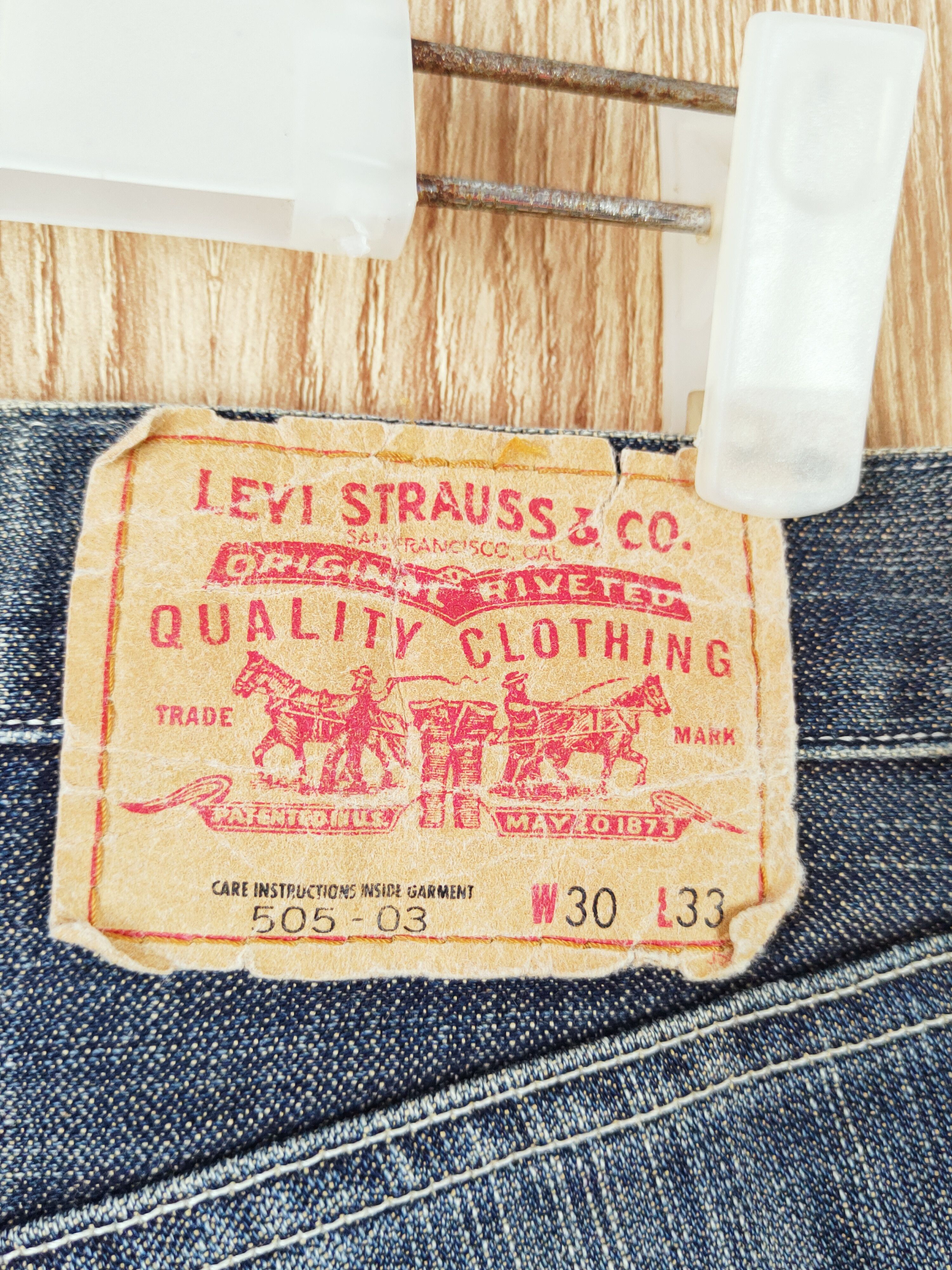 Japanese Brand Levi's Dark Blue Faded Distressed Ripped Jeans #W792 Size US 30 / EU 46 - 8 Thumbnail