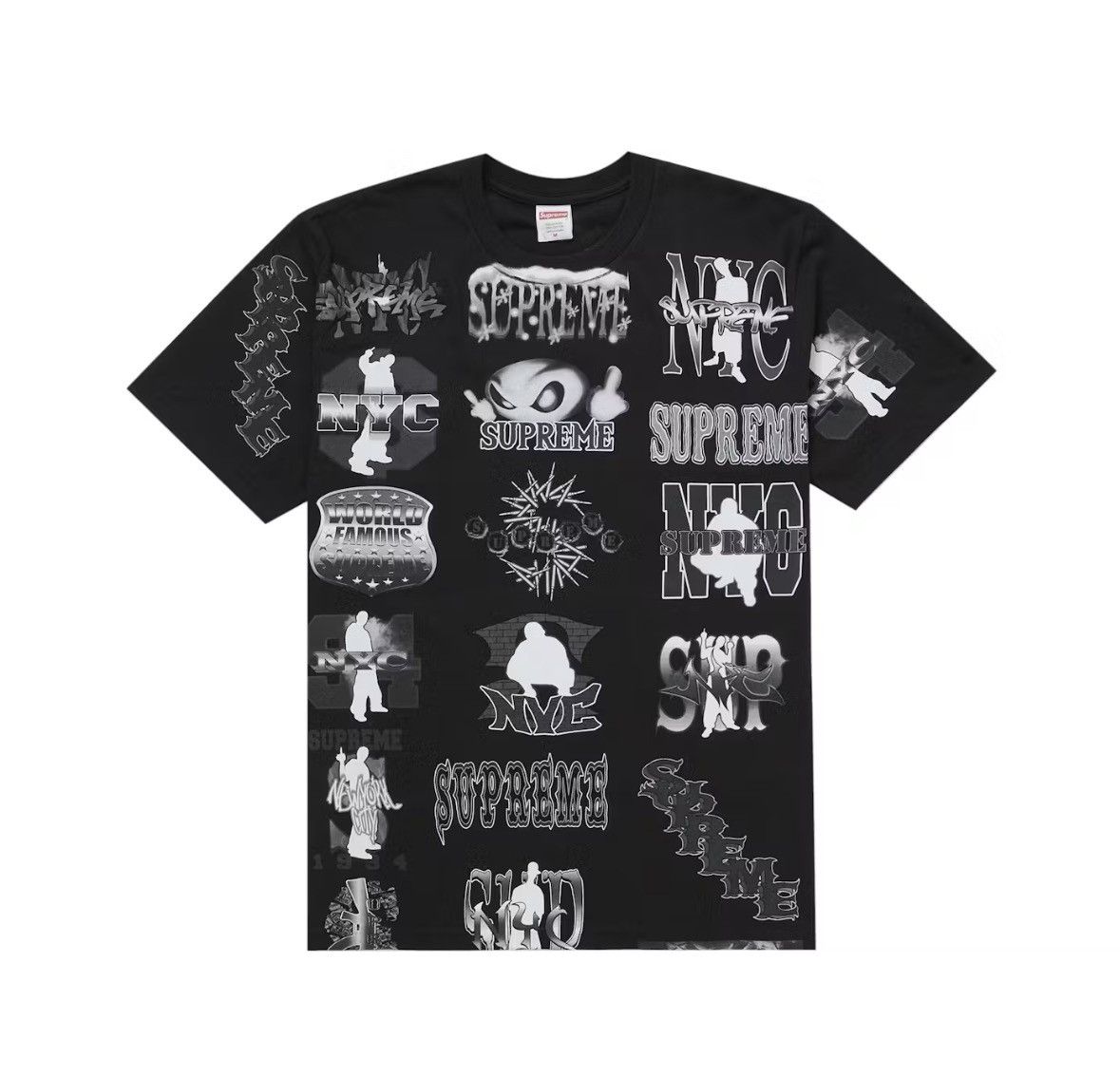 Supreme Supreme x Art Dealer Snowman Graphic Tee Black | Grailed