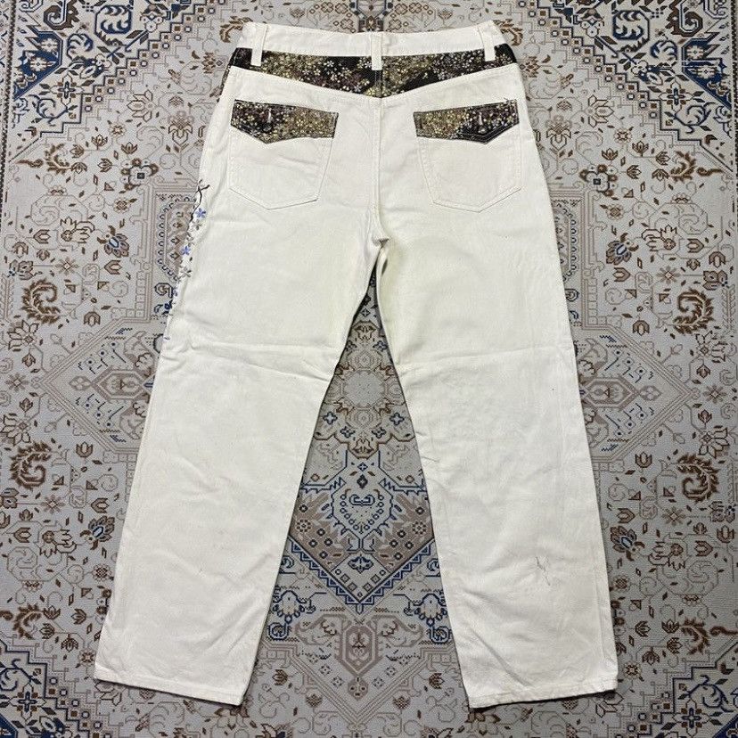 Japanese Brand × Vintage 2000s y2k japanese classic script karakuri style jeans Size US 34 / EU 50 - 2 Thumbnail