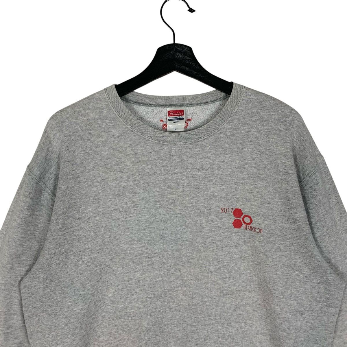 Japanese Brand Printstar 2017 Hexagon StreetWear JapaneseBrand Sweatshirt Size US L / EU 52-54 / 3 - 3 Thumbnail
