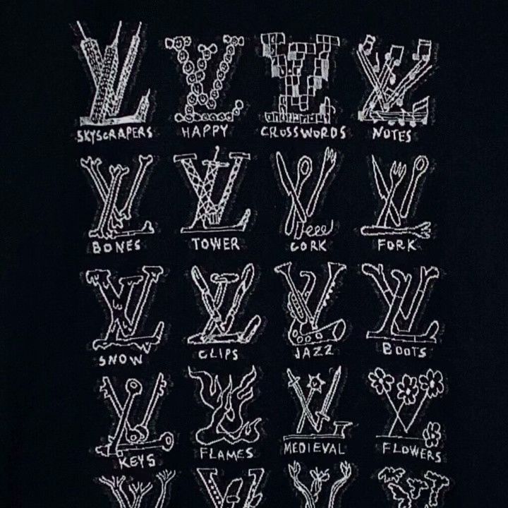 Louis Vuitton Louis Vuitton Black Logo Embroidered Cotton T-Shirt Size US M / EU 48-50 / 2 - 4 Thumbnail