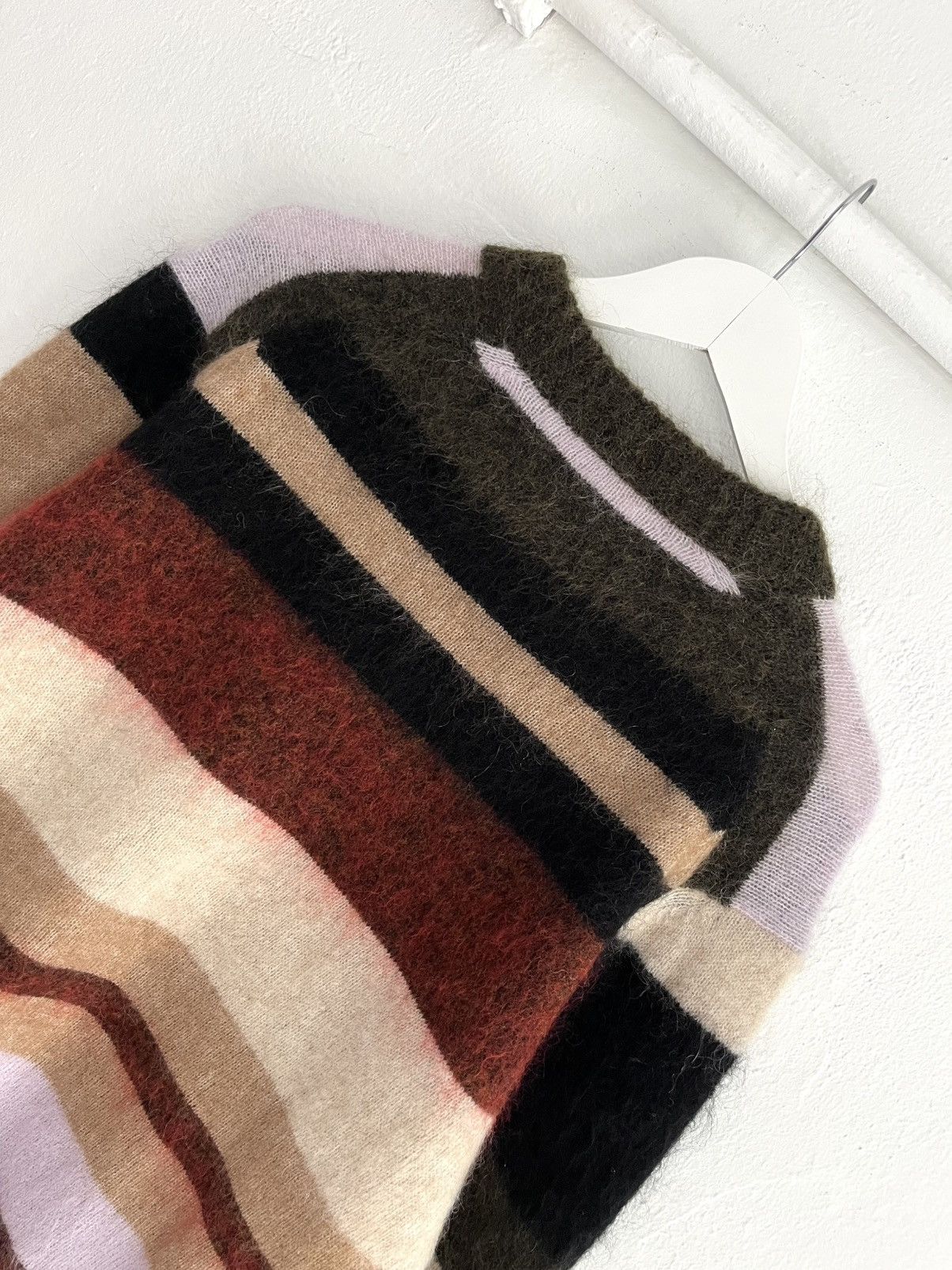 Acne Studios Acne Studios Striped Wool Mohair Multicolor Knit Sweater Size XS / US 0-2 / IT 36-38 - 7 Thumbnail