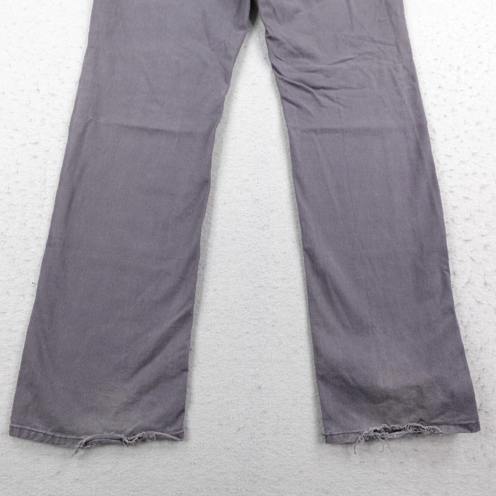 RVCA RVCA Pants Mens 33 Gray Chino Distressed Grunge Skater Leather Leo Romero Size US 33 - 7 Thumbnail