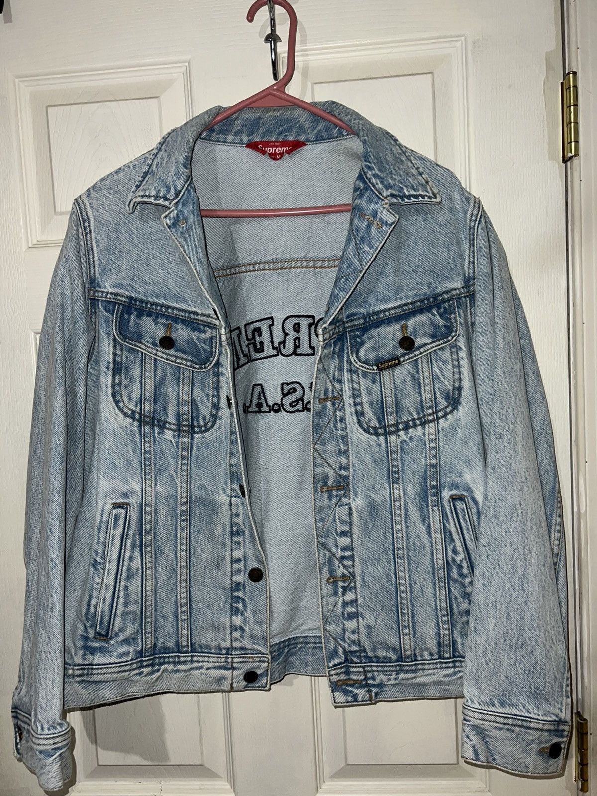 Supreme Supreme Denim Trucker Jacket SS16 (Rare) Size US M / EU 48-50 / 2 - 2 Thumbnail