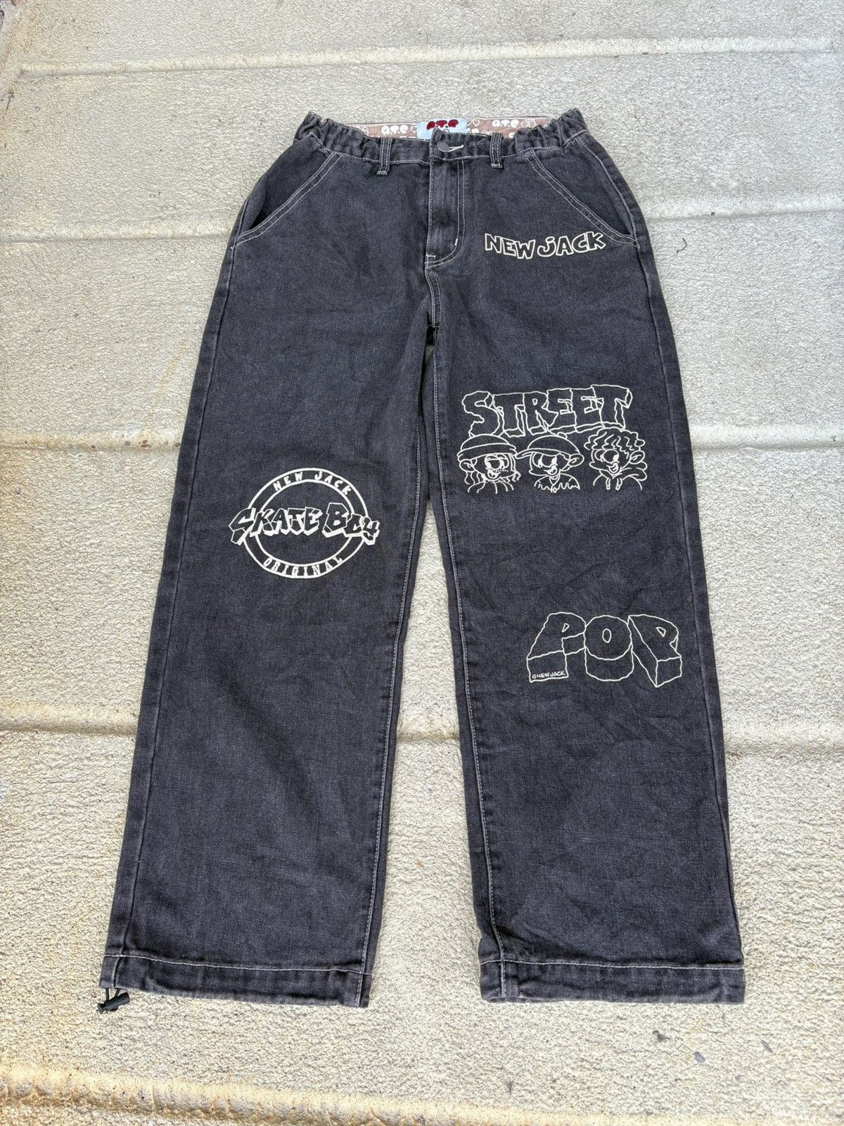 Japanese Brand New Jack ATG Vintage Y2K Baggy Pants Wide Leg Denim Size US 30 / EU 46 - 2 Thumbnail