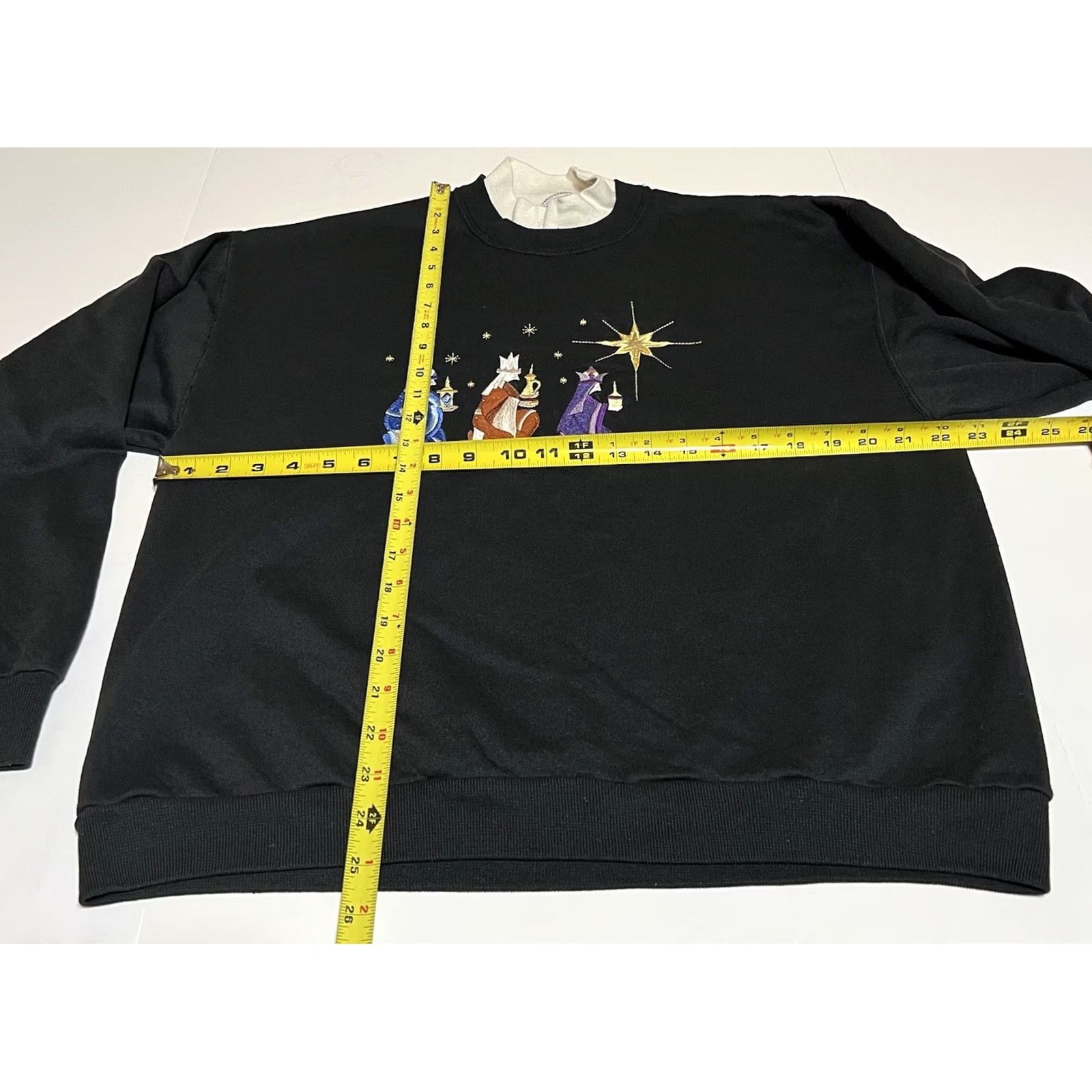 Endless VINTAGE Endless Designs Christmas Sweatshirt Three Wise Men Women’s Size Large Sweater Crew Neck Cotton Blend Black Short Sleeve? Size L / US 10 / IT 46 - 4 Thumbnail