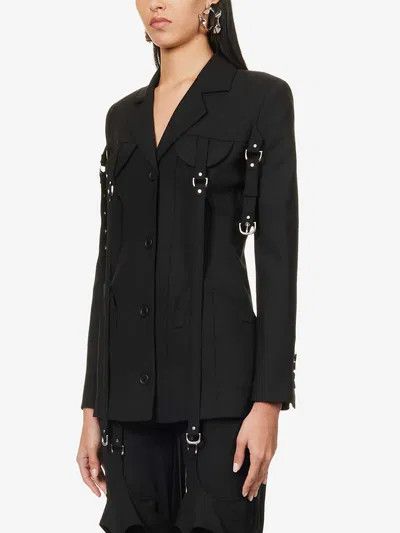 Off-White o1y1125 Blazer in Black Size S / US 4 / IT 40 - 3 Thumbnail