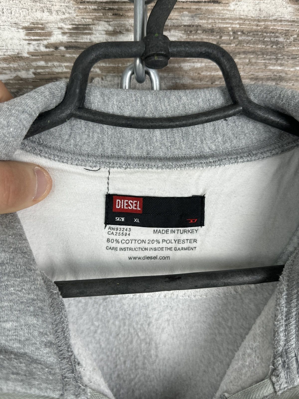 Diesel × Vintage Mens Vintage Diesel Zip Sweatshirt y2k rare streetwear Size US S / EU 44-46 / 1 - 12 Thumbnail