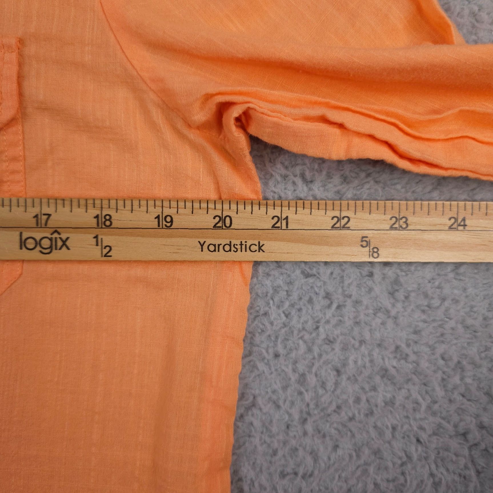 Vintage Chicos Shirt Womens 1 US Medium Orange Button Up Roll Tab Sleeve Shirttail Hem Shirt Womens M Orange Button-Up Roll Tab Sleeve Shirttail Hem Size M / US 6-8 / IT 42-44 - 5 Thumbnail