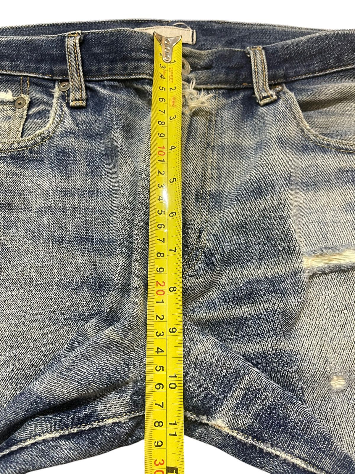 Uniqlo Vintage Japanese Uniqlo Faded Wash Distress Style Loose Jean Size US 34 / EU 50 - 14 Thumbnail