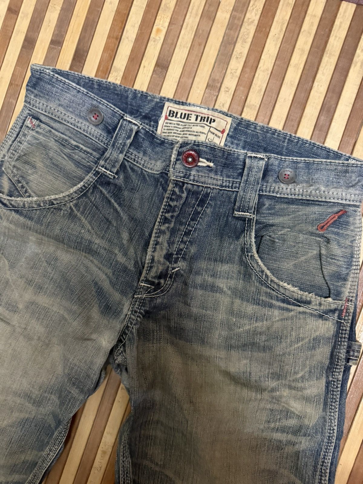 Japanese Brand 🔥VINTAGE EDWIN BLUE TRIP Denim Pants / Streetwear / W31x32.5 Size US 31 - 6 Thumbnail