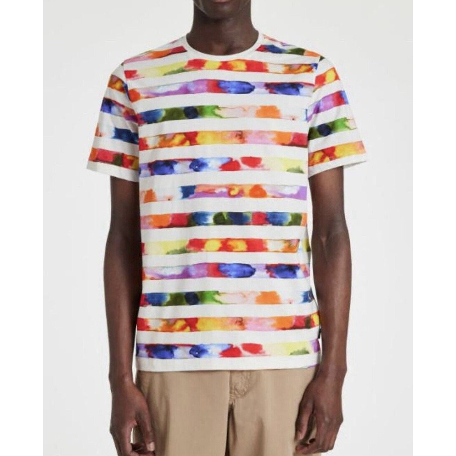 Paul Smith NWT $125 Paul Smith Reg Fit Watercolor Stripe T Shirt Medium Size US M / EU 48-50 / 2 - 7 Thumbnail