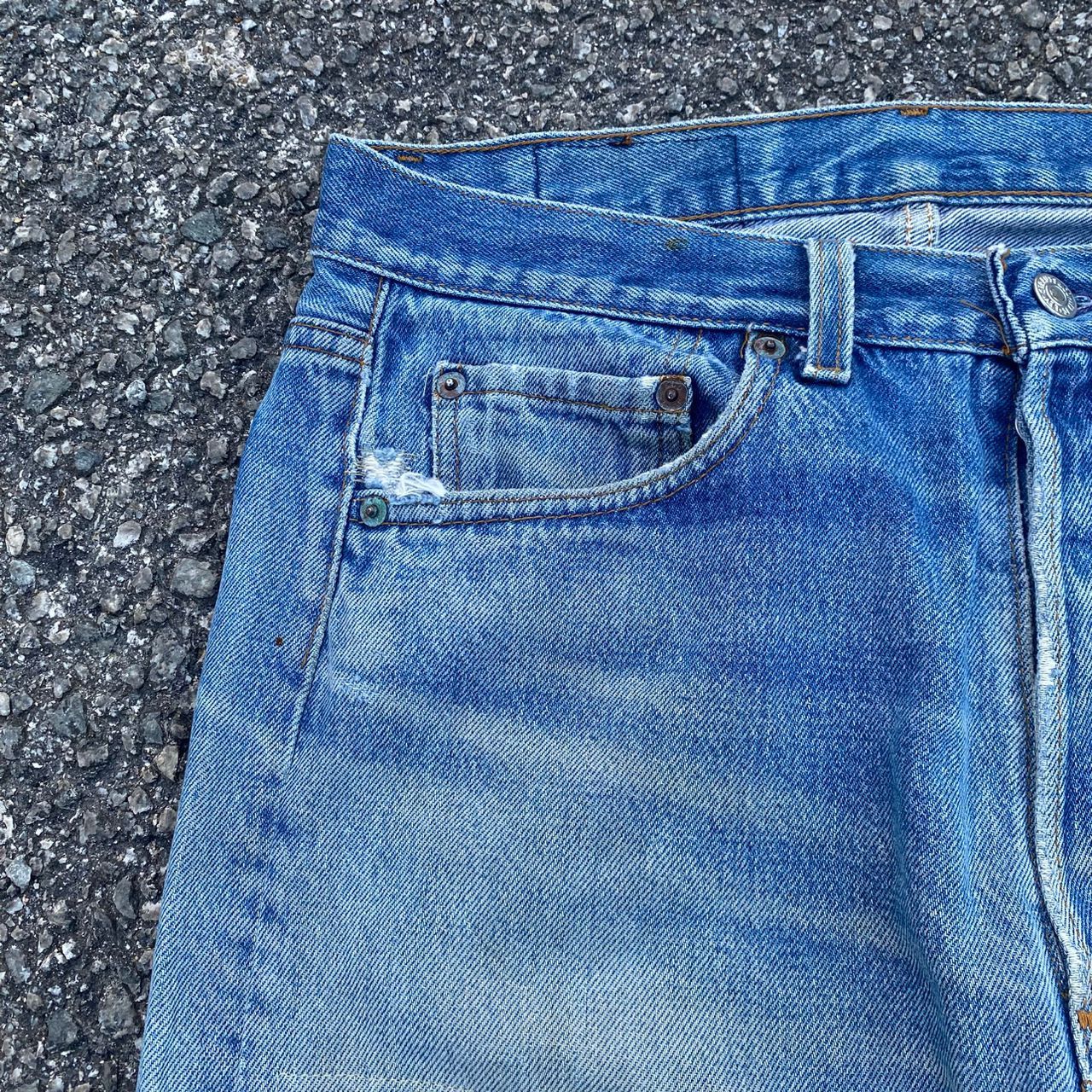 Levi's Vintage 80s Levis 501 Patchwork Denim #kurtcobain Style Size US 32 / EU 48 - 14 Thumbnail
