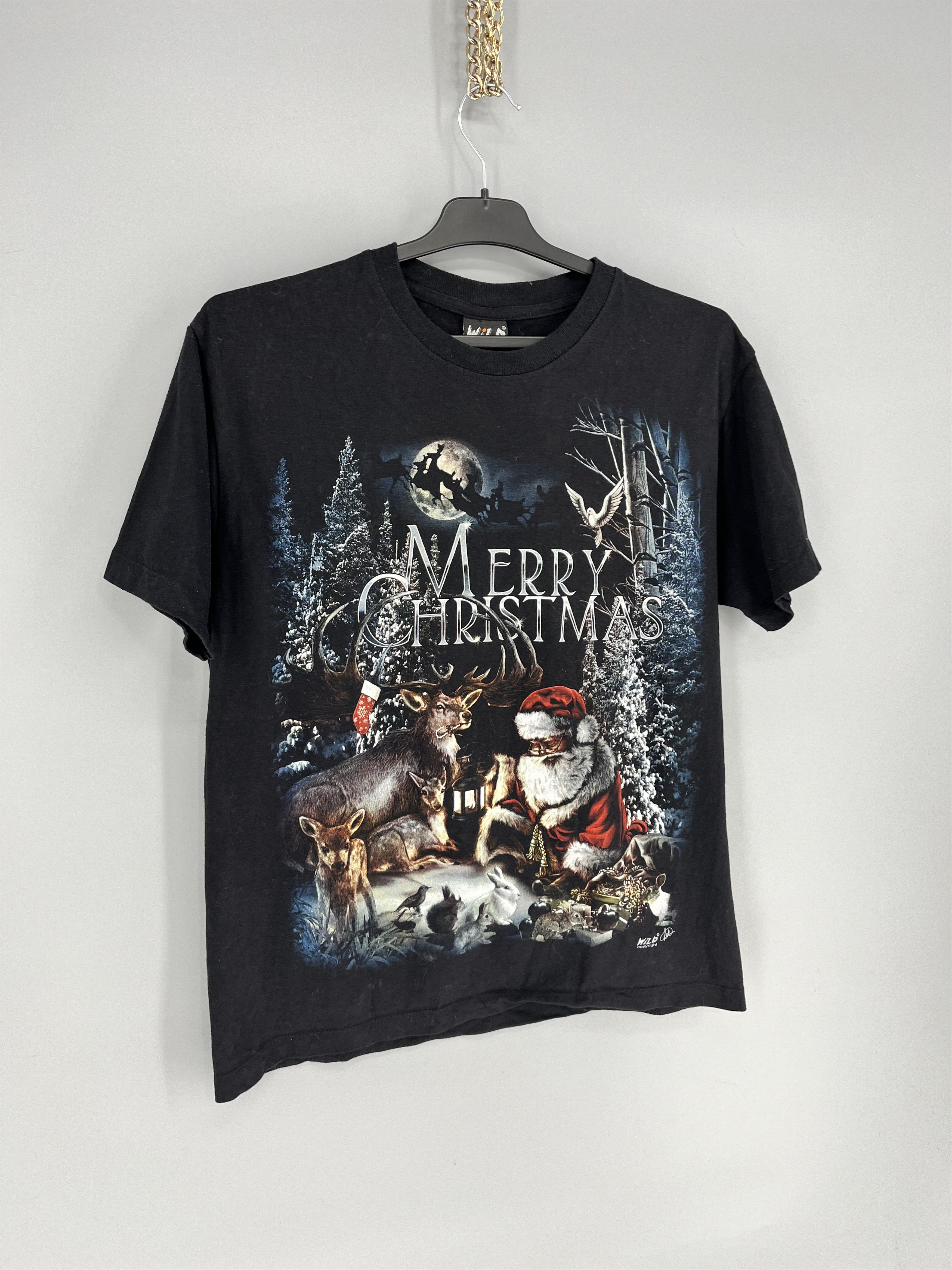 Band Tees Vintage Y2K Merry Christmas WILD Hevy Matal Streetwear Size US M / EU 48-50 / 2 - 2 Thumbnail