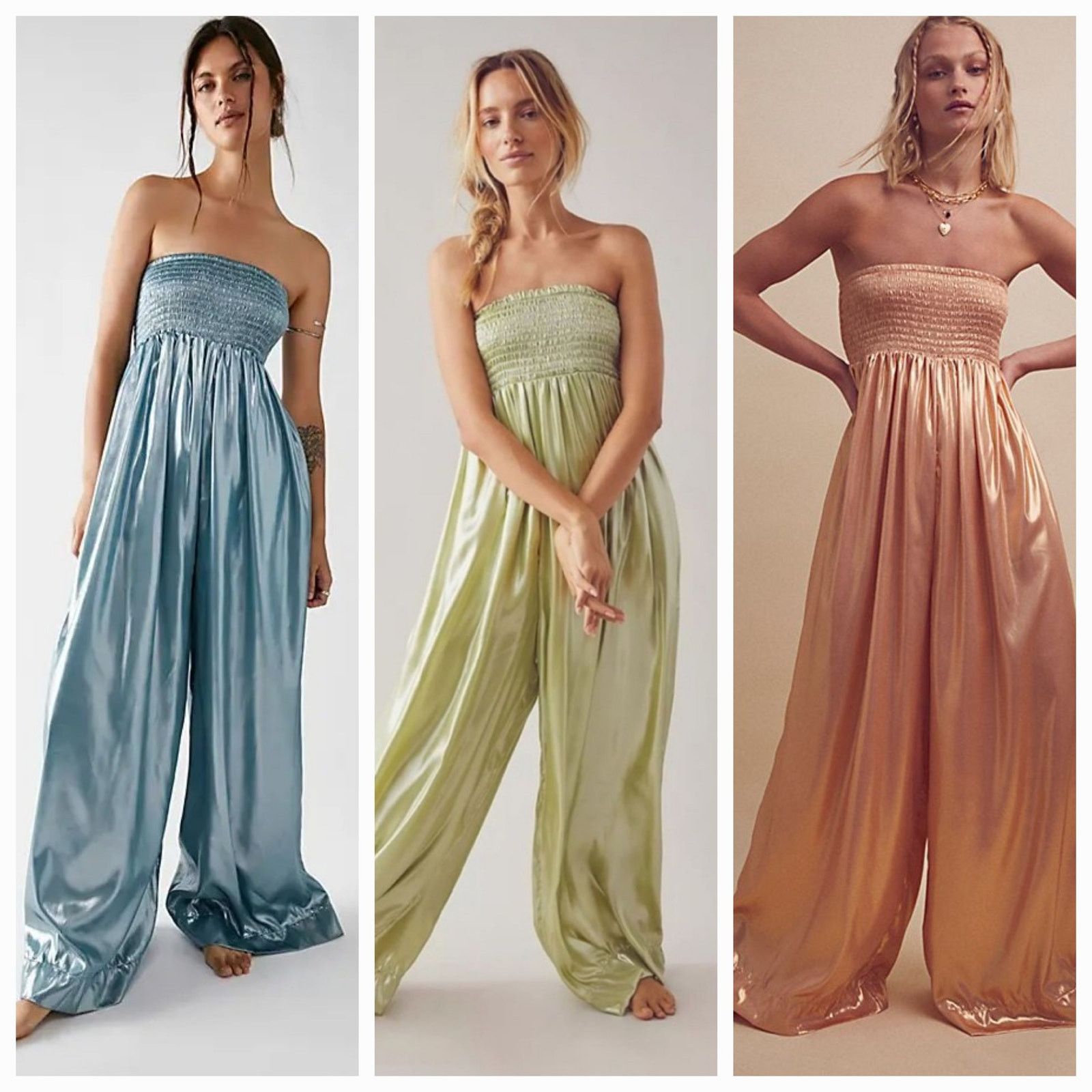 Free People New Free People Julie Metallic Wide-Leg Jumpsuit $200 XS Size 26" / US 2 / IT 38 - 5 Thumbnail