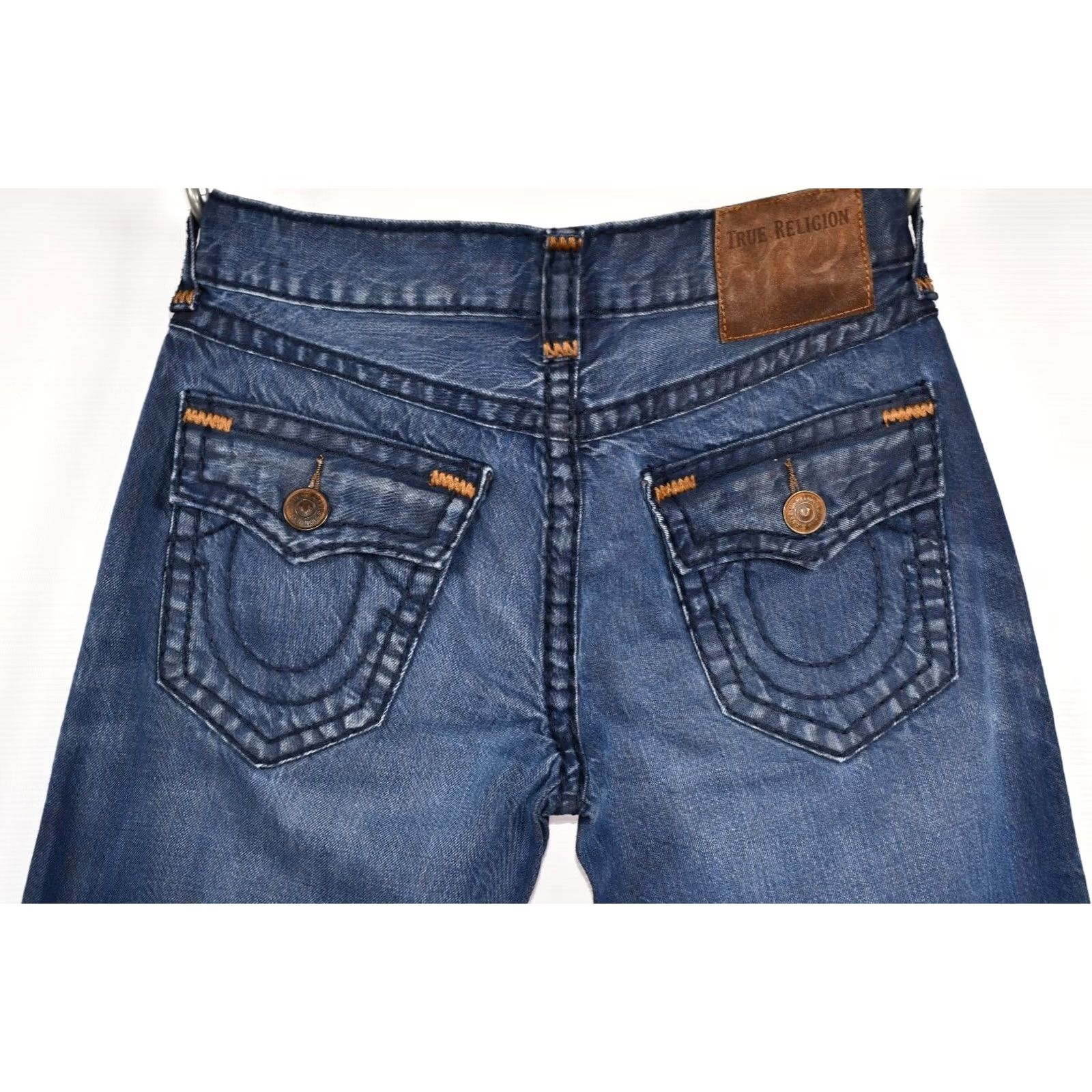 True Religion TRUE RELIGION RICKY RELAXED STRAIGHT JEANS MEN'S W31 Blue Cotton 100% INSEAM 32.68" Regular Mens Jeans Size US 31 - 5 Thumbnail