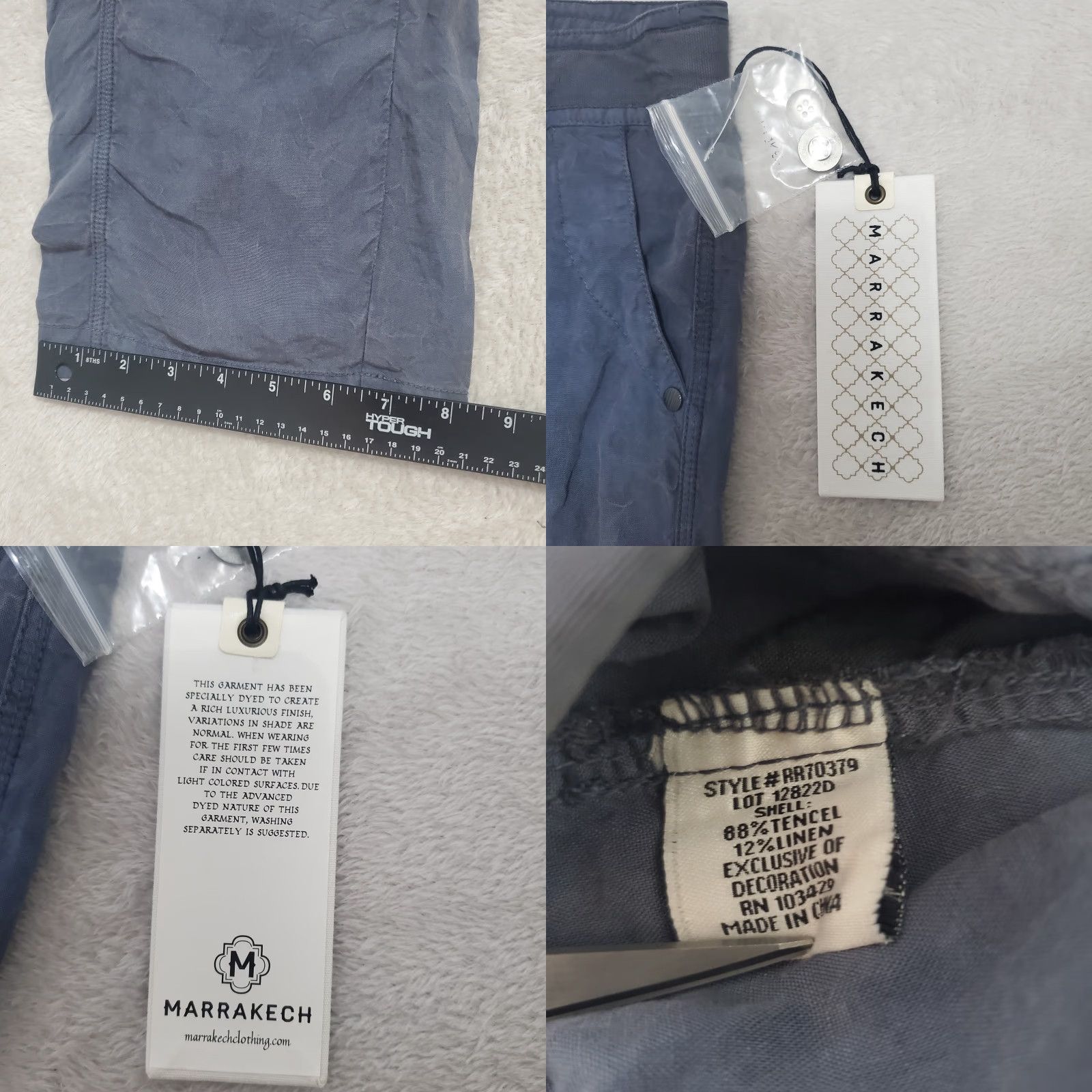 Anthropologie Marrakech Anthropologie Pants Women 30 Blue Roll Tab Tencel Linen Beachy 33x32 Classic Straight Size 30" / US 8 / IT 44 - 9 Thumbnail