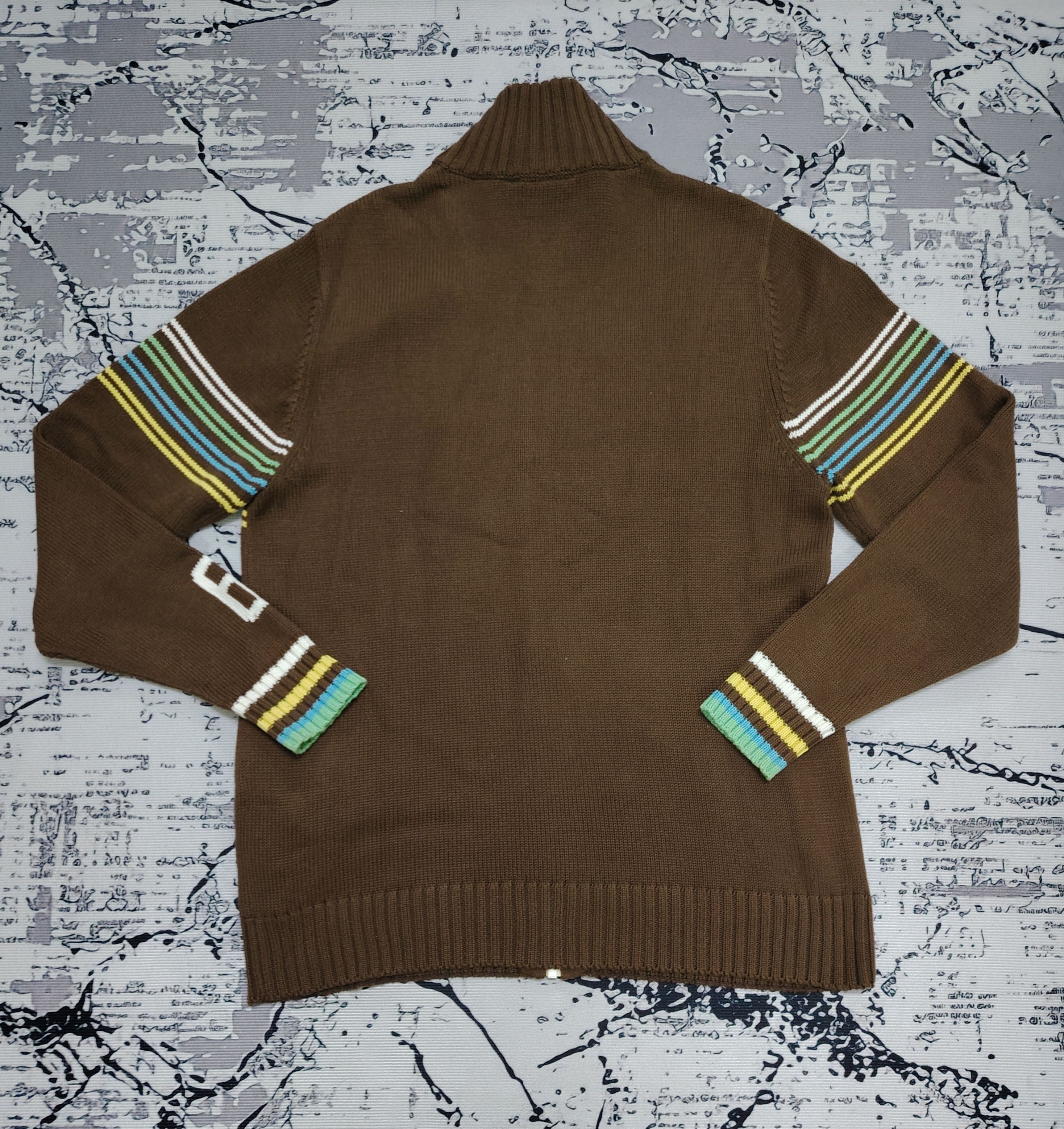 Quicksilver Quicksilver 2000’s Rainbow Stripes Knitted Zipper Sweater Size US L / EU 52-54 / 3 - 3 Thumbnail